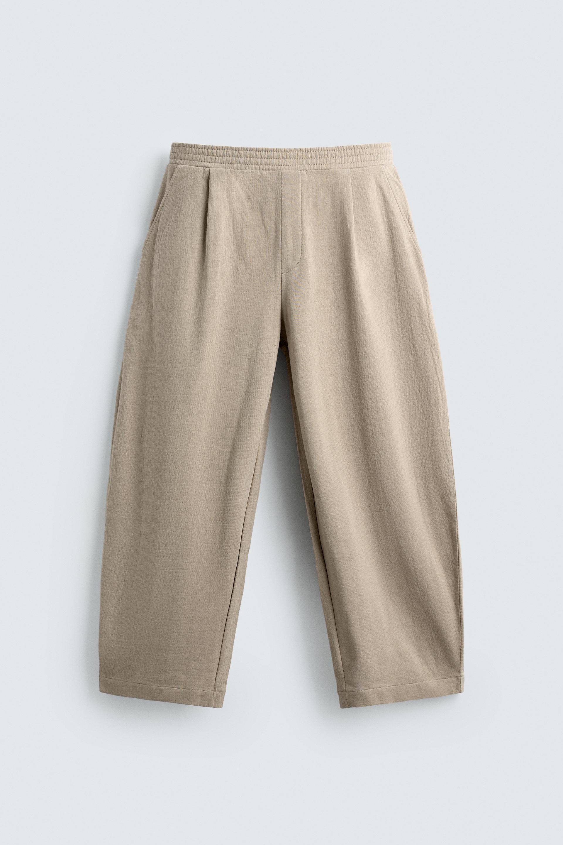 TEXTURED BALLOON FIT JOGGERS by ZARA