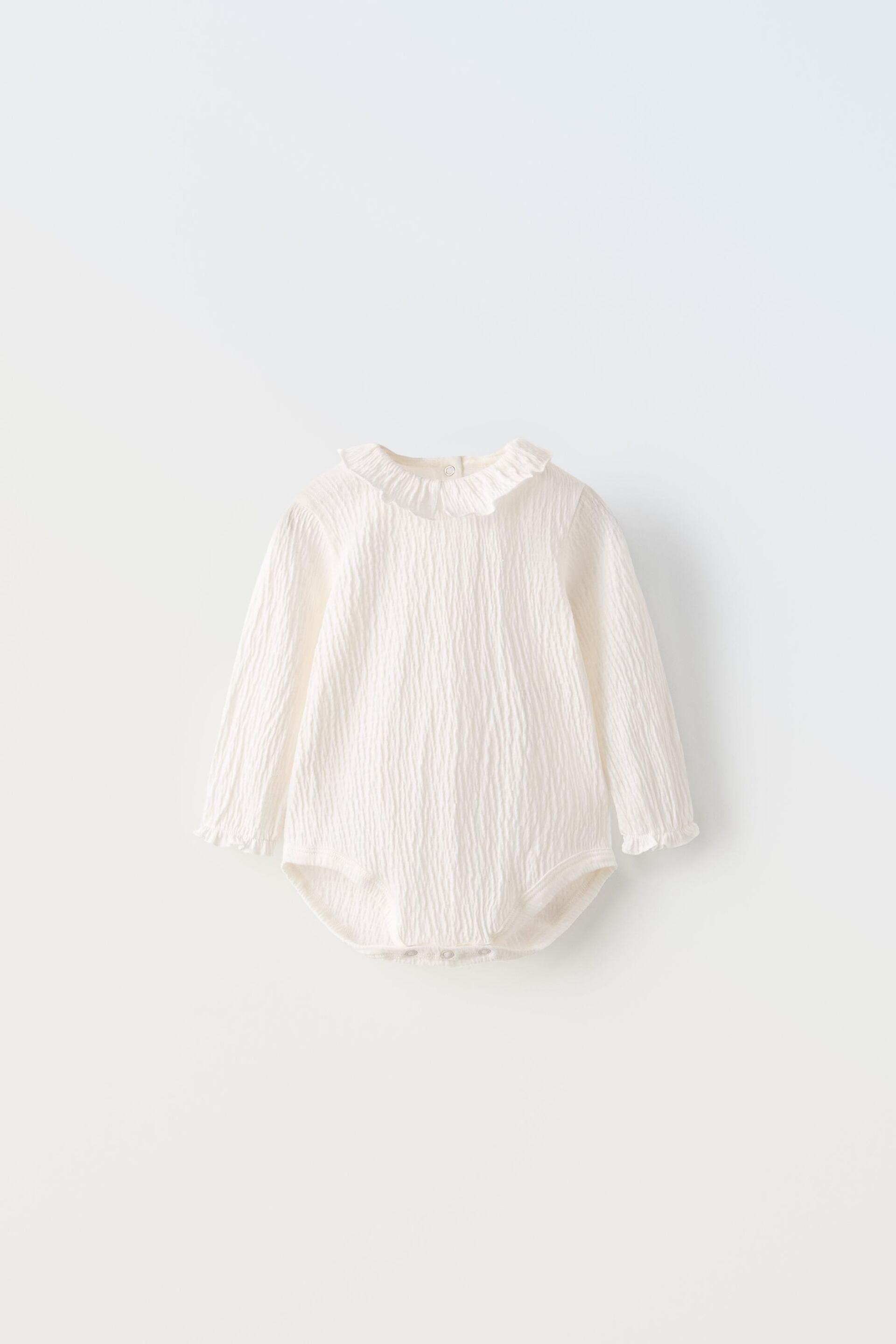 TEXTURED BODYSUIT WITH RUFFLE by ZARA