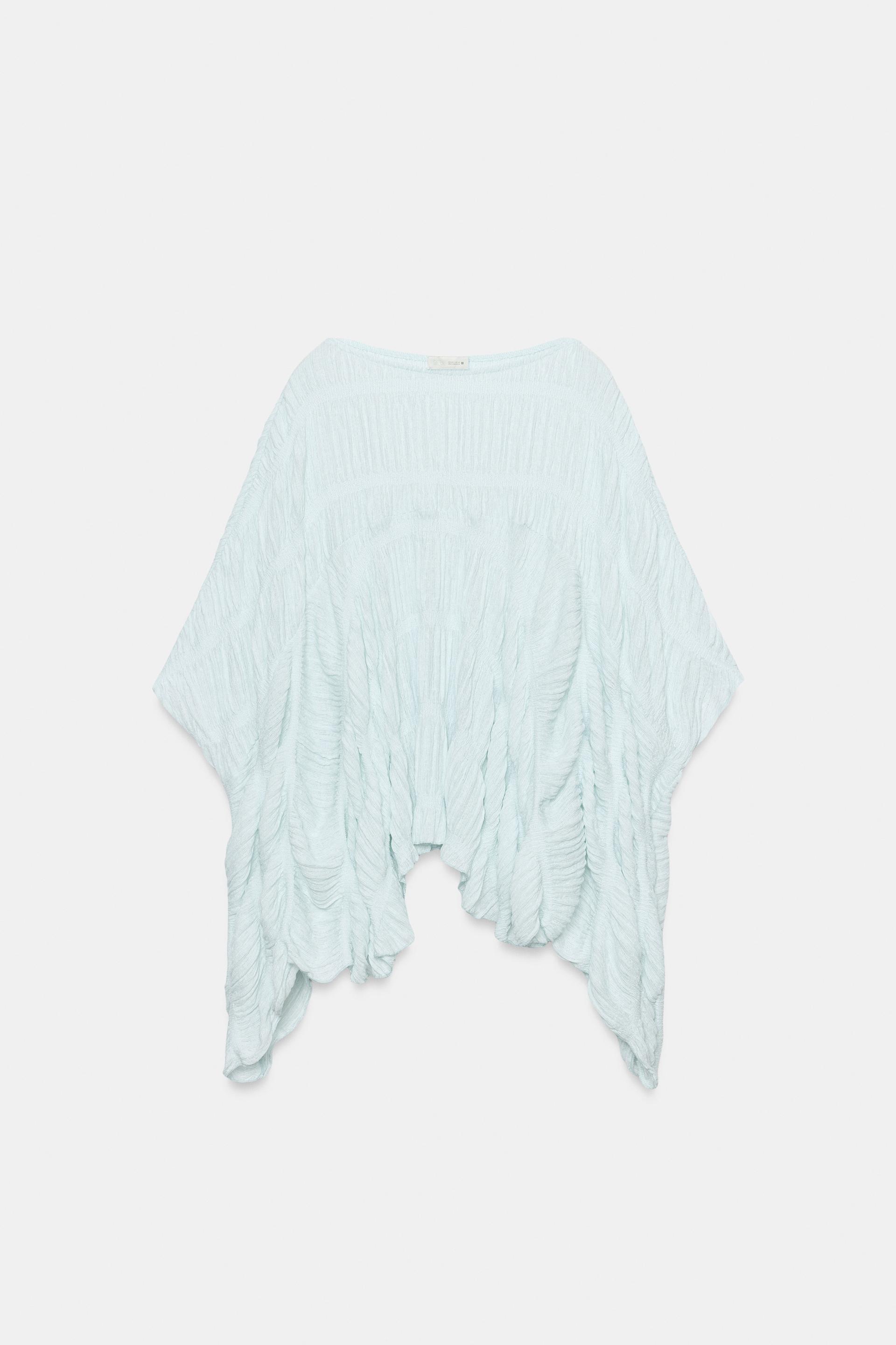 TEXTURED CAPE TOP by ZARA