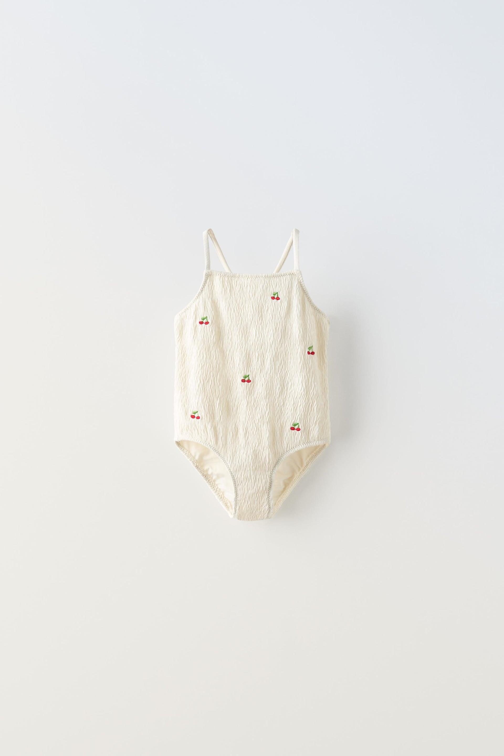 TEXTURED CHERRY SWIMSUIT by ZARA