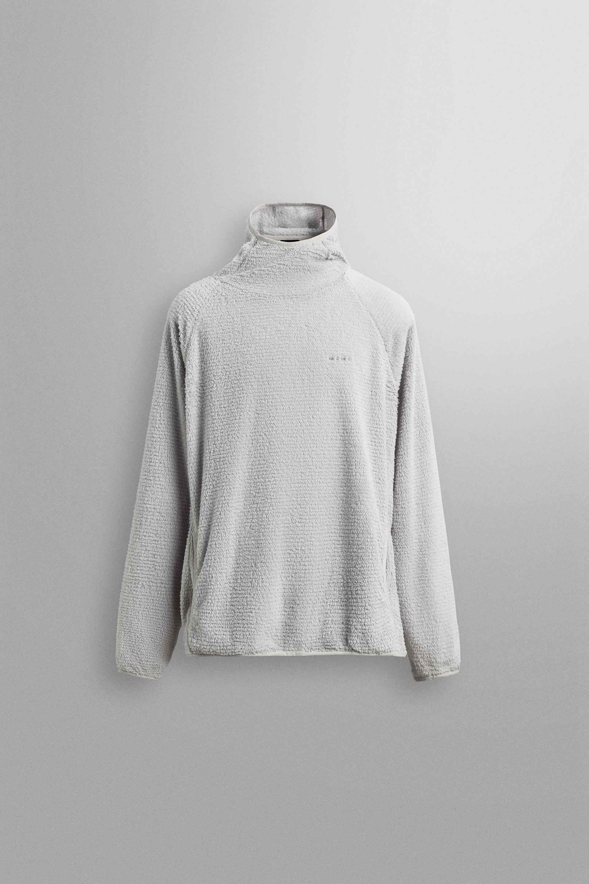 TEXTURED FLEECE HOODIE by ZARA