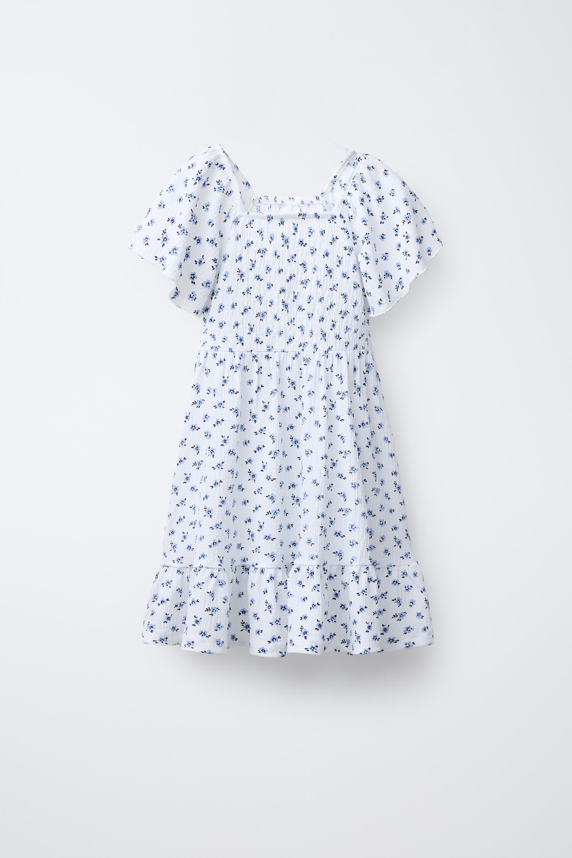 TEXTURED FLORAL DRESS by ZARA