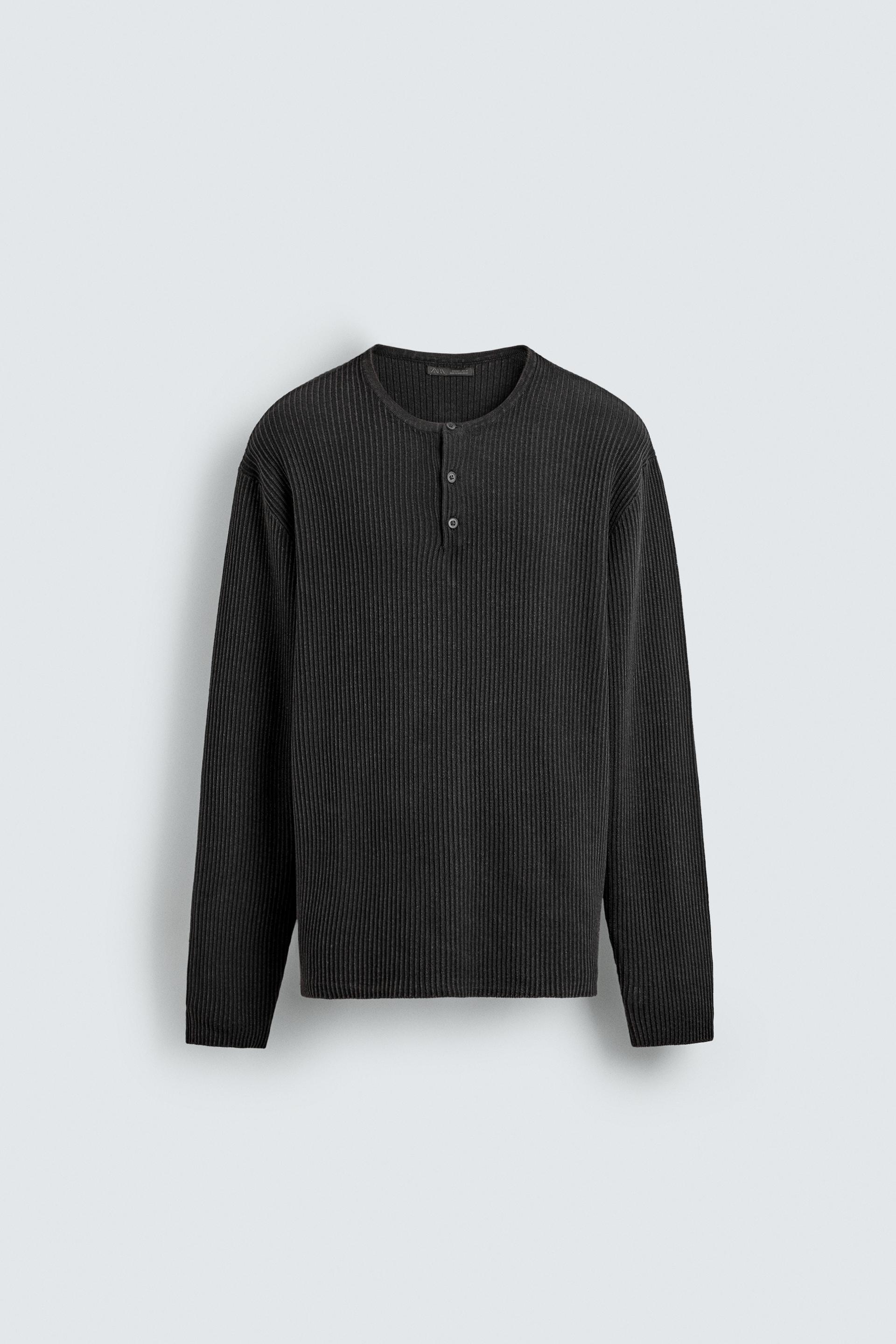 TEXTURED HENLEY JUMPER by ZARA