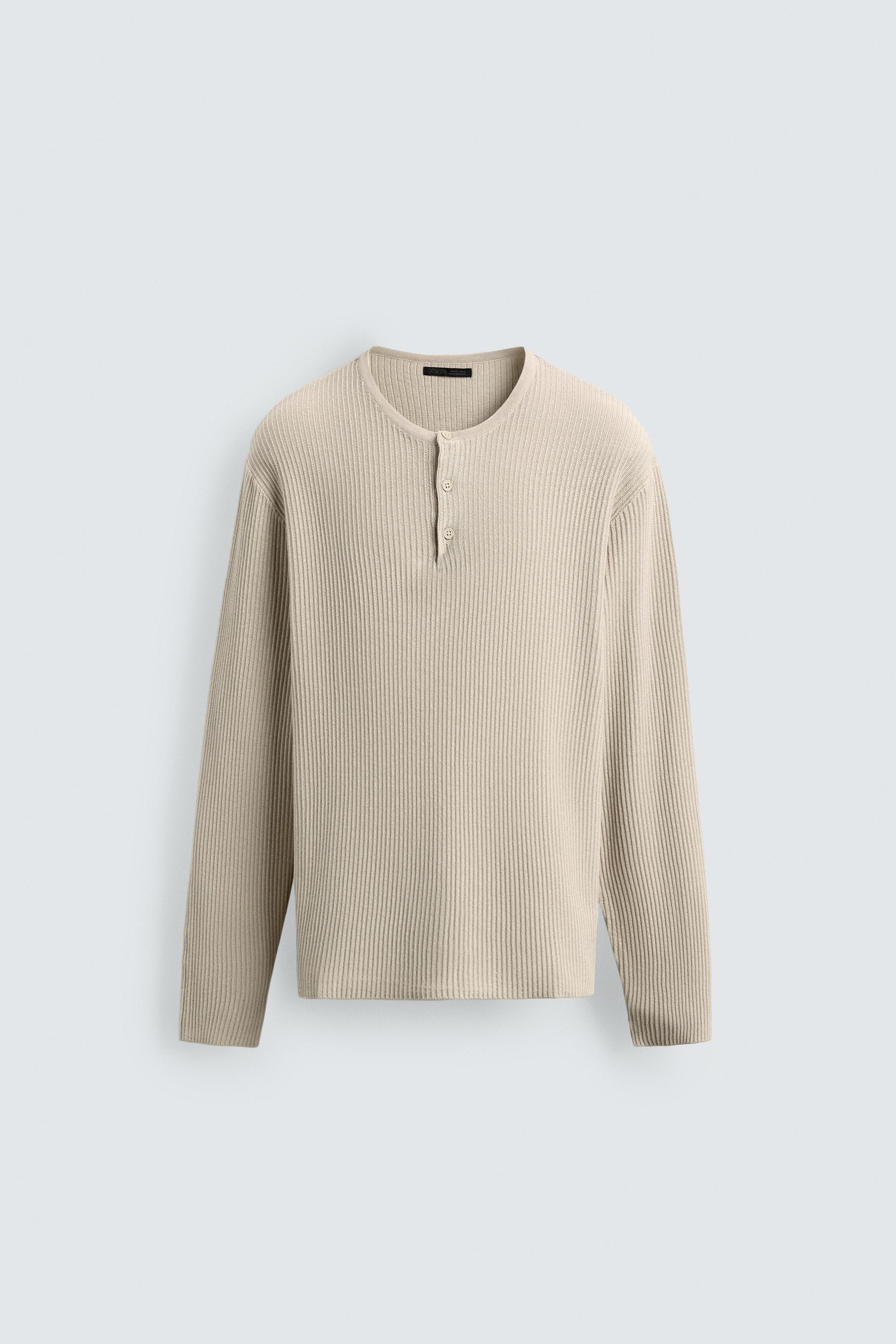 TEXTURED HENLEY JUMPER by ZARA
