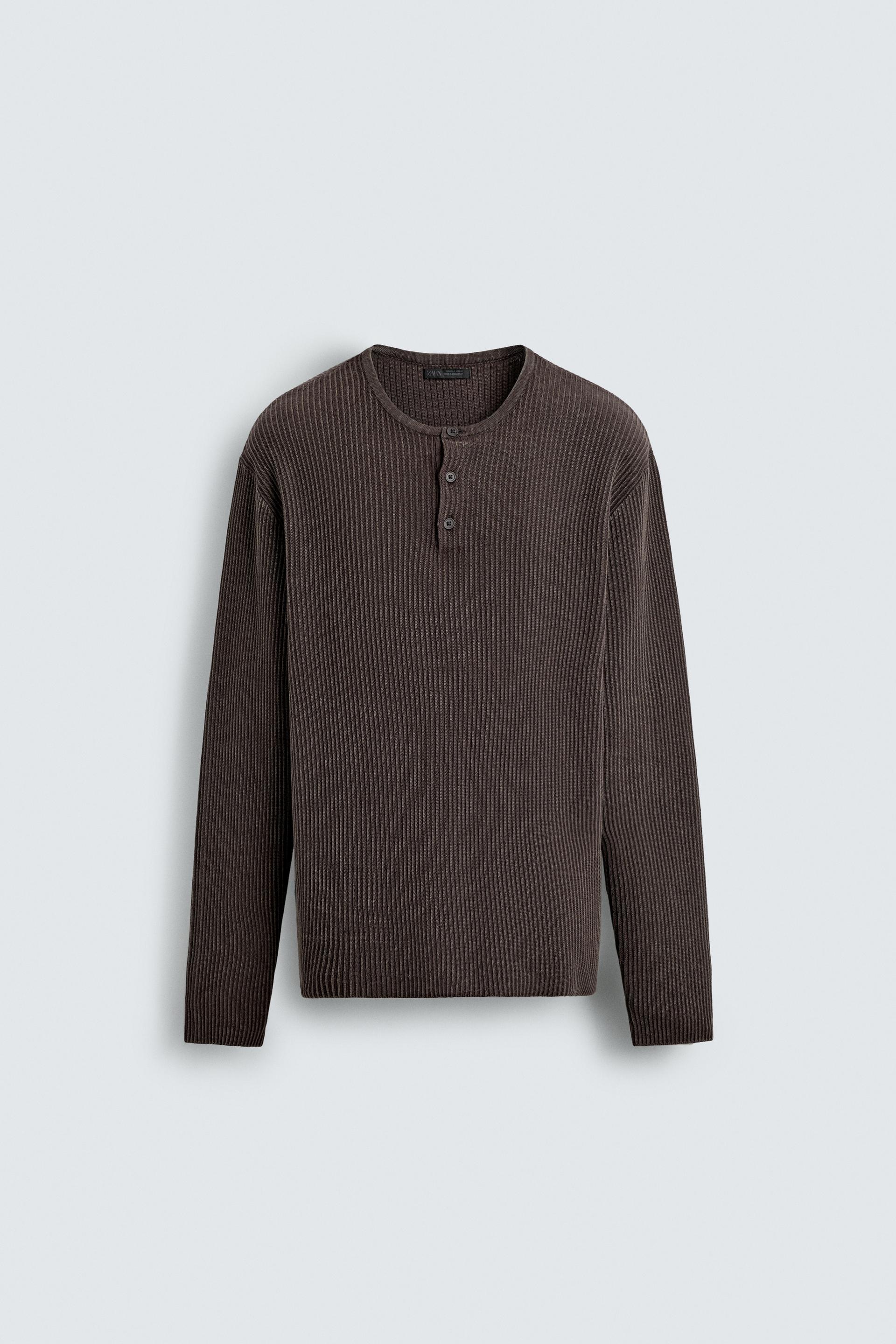 TEXTURED HENLEY JUMPER by ZARA