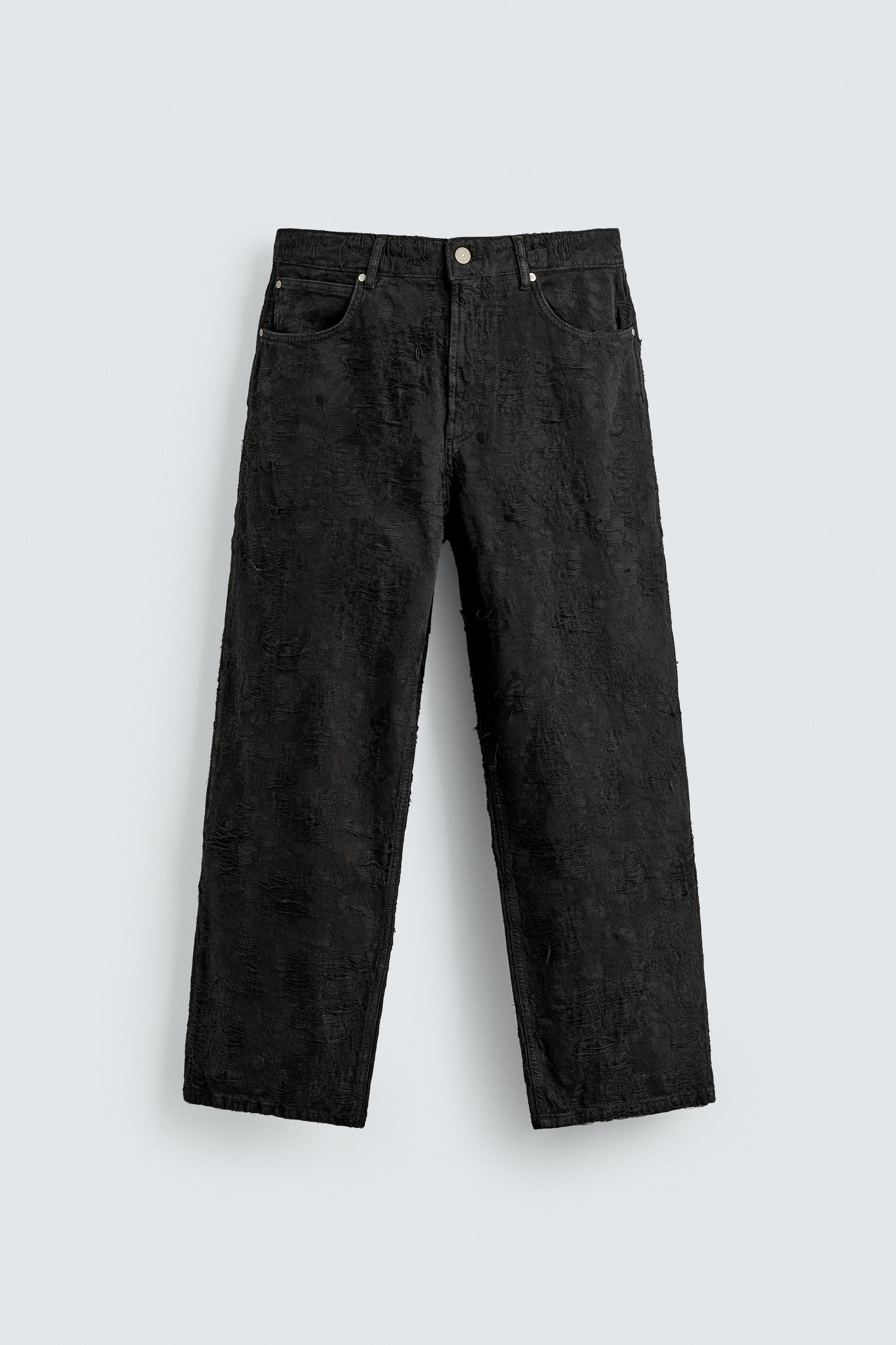 TEXTURED JACQUARD PANTS by ZARA