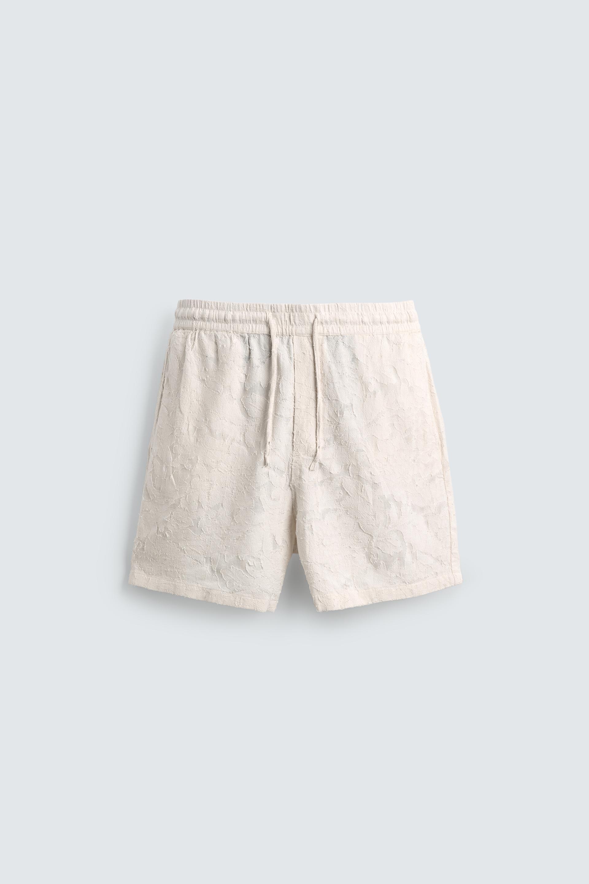 TEXTURED JACQUARD SHORTS by ZARA