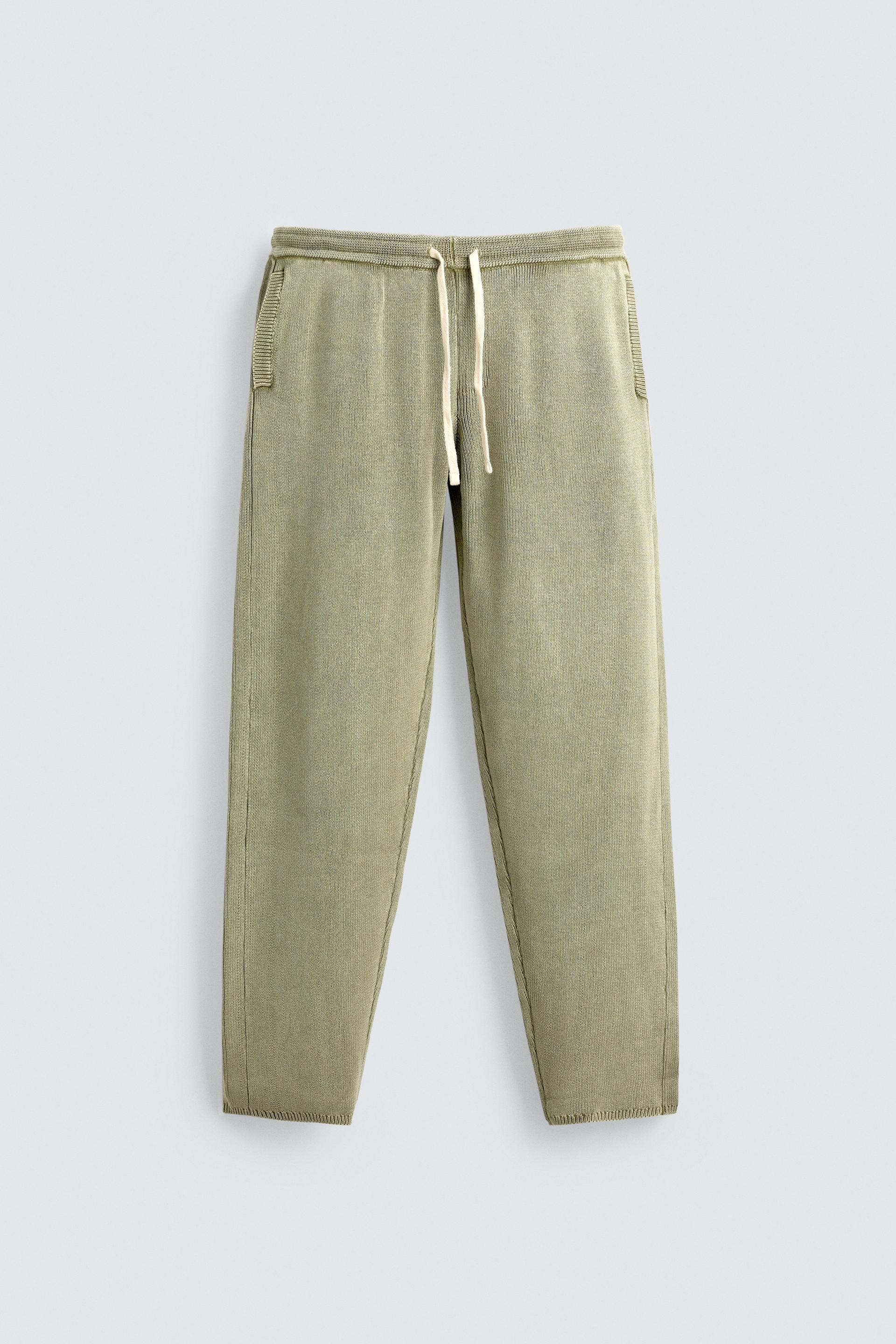 TEXTURED KNIT PANTS by ZARA