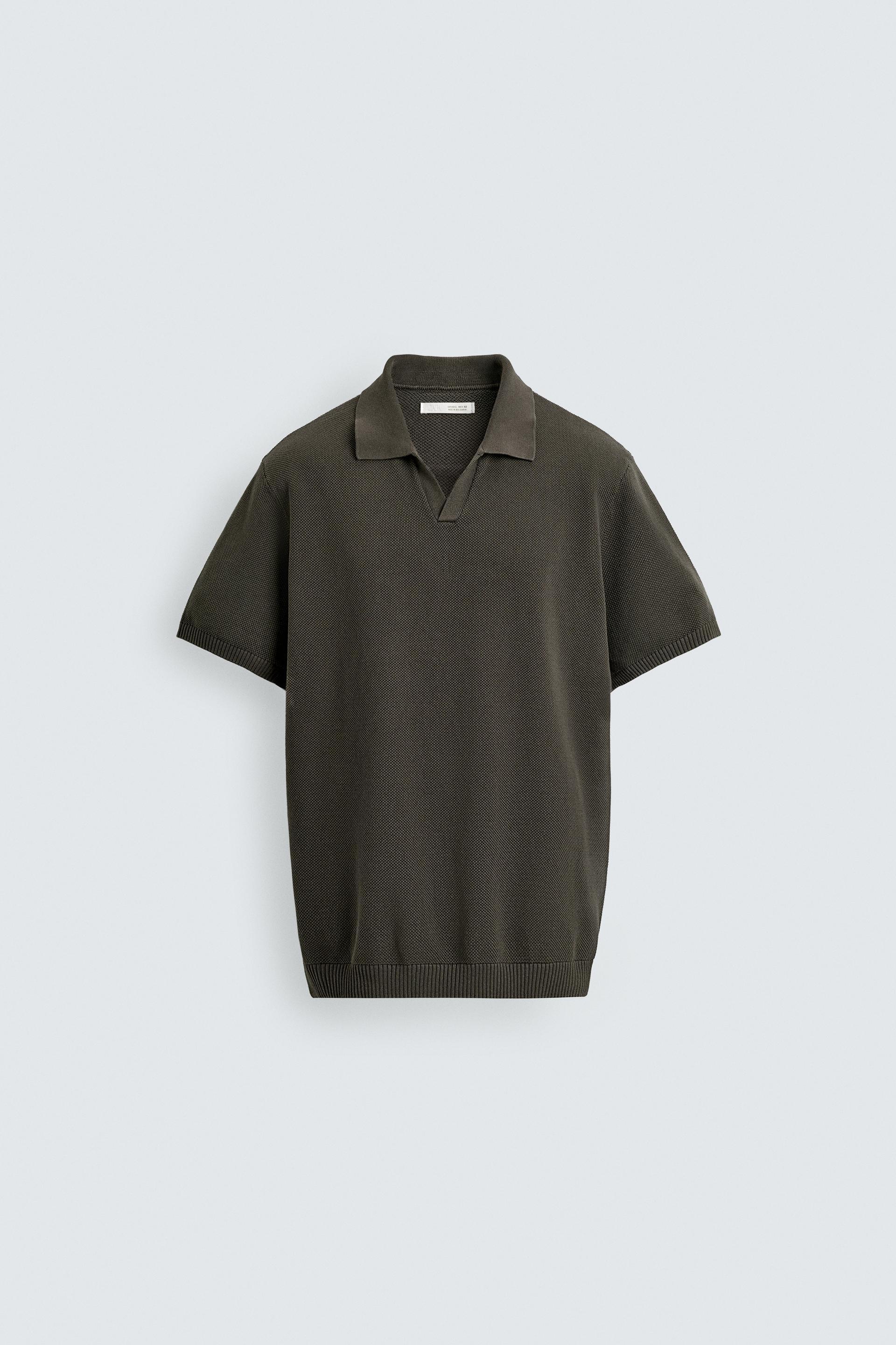 TEXTURED KNIT POLO by ZARA