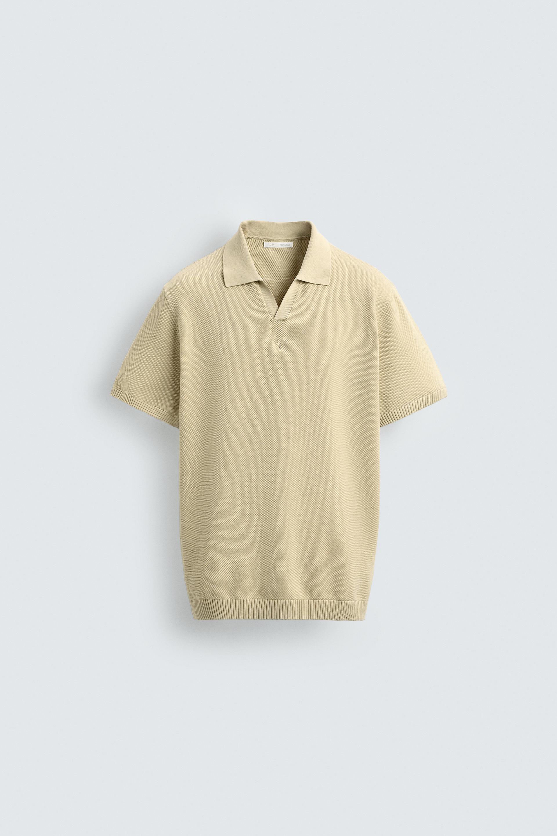 TEXTURED KNIT POLO by ZARA