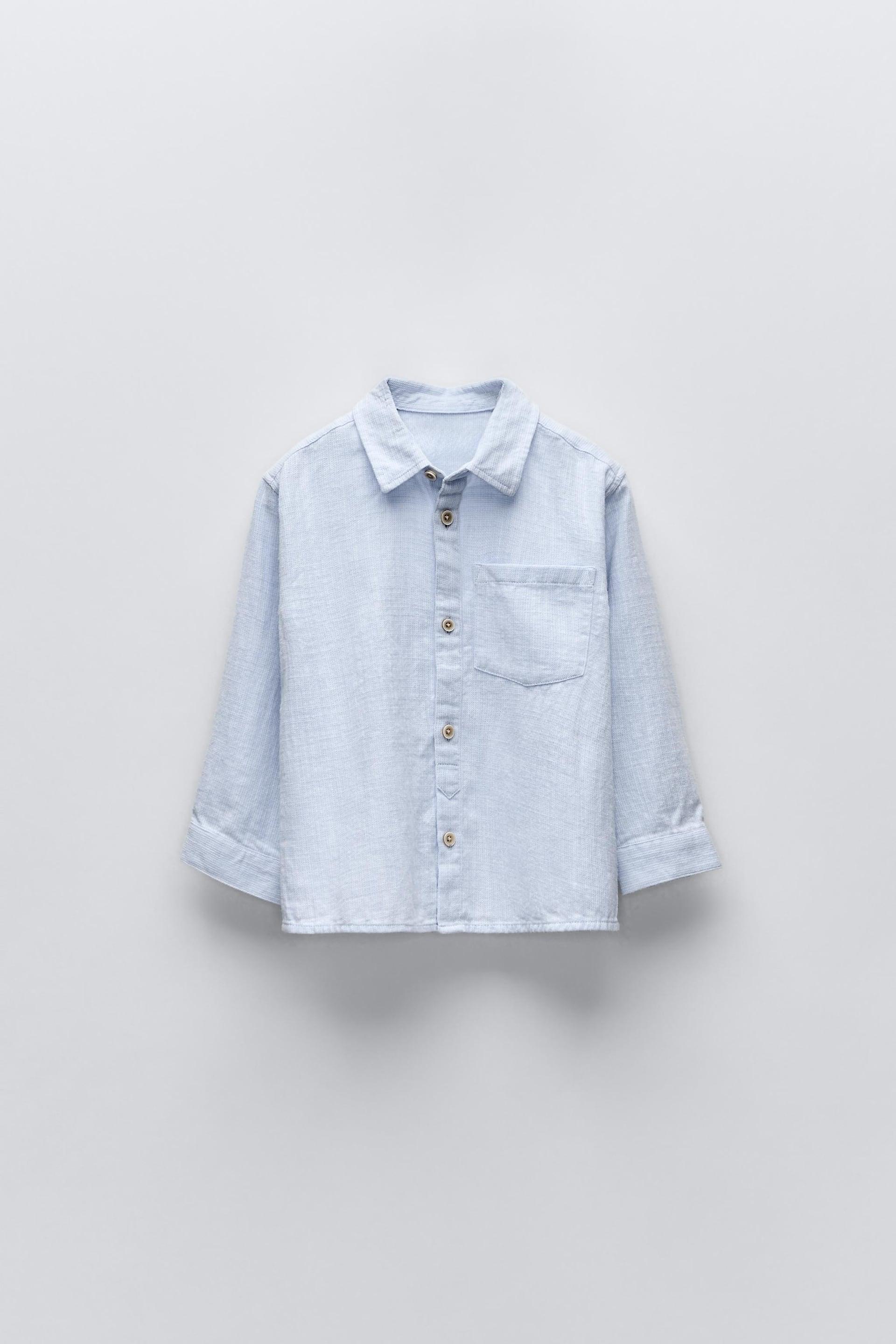 TEXTURED POCKET SHIRT by ZARA