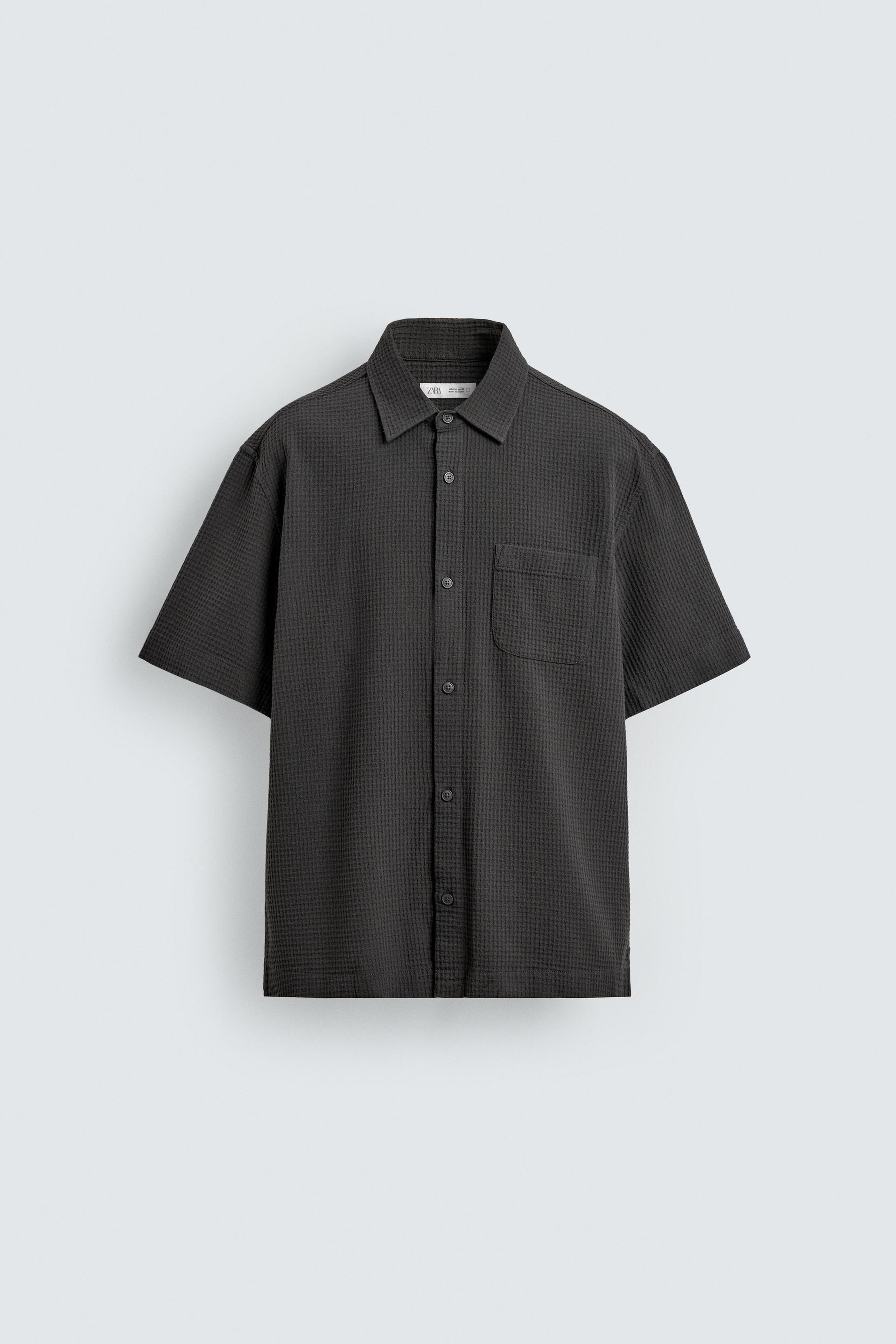 TEXTURED POCKET SHIRT by ZARA