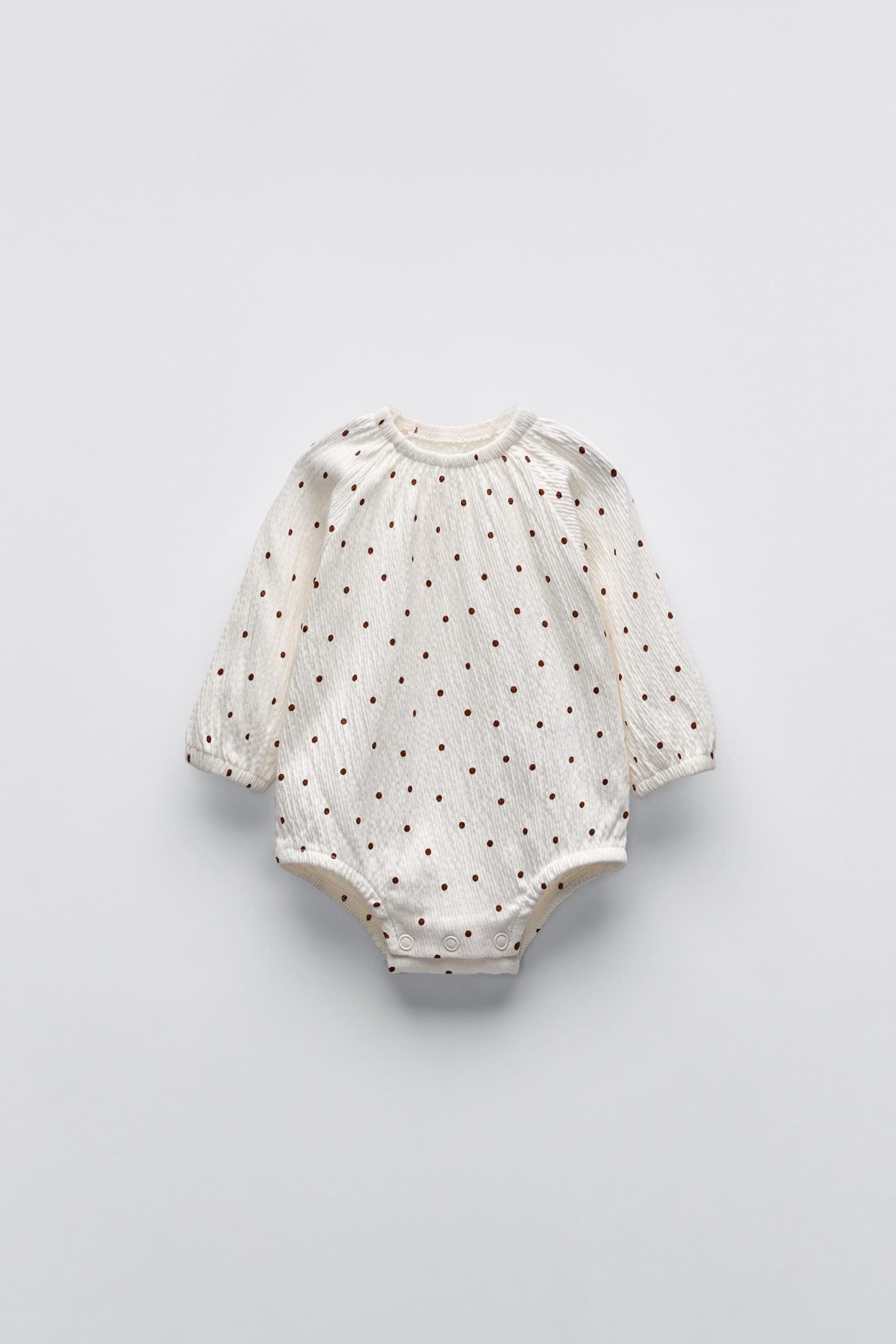 TEXTURED POLKA DOT BODYSUIT by ZARA