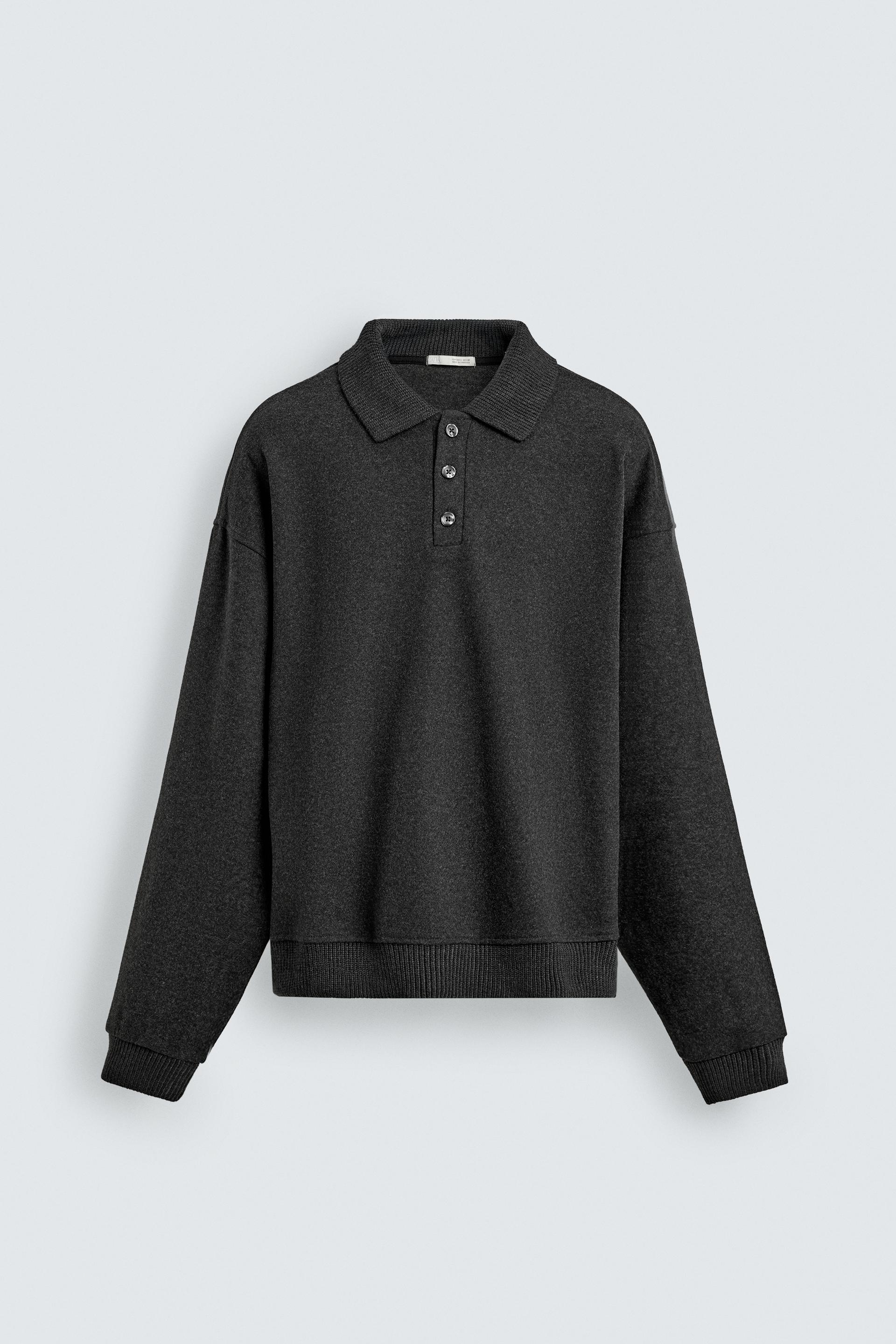 TEXTURED POLO SWEAT-SHIRT by ZARA