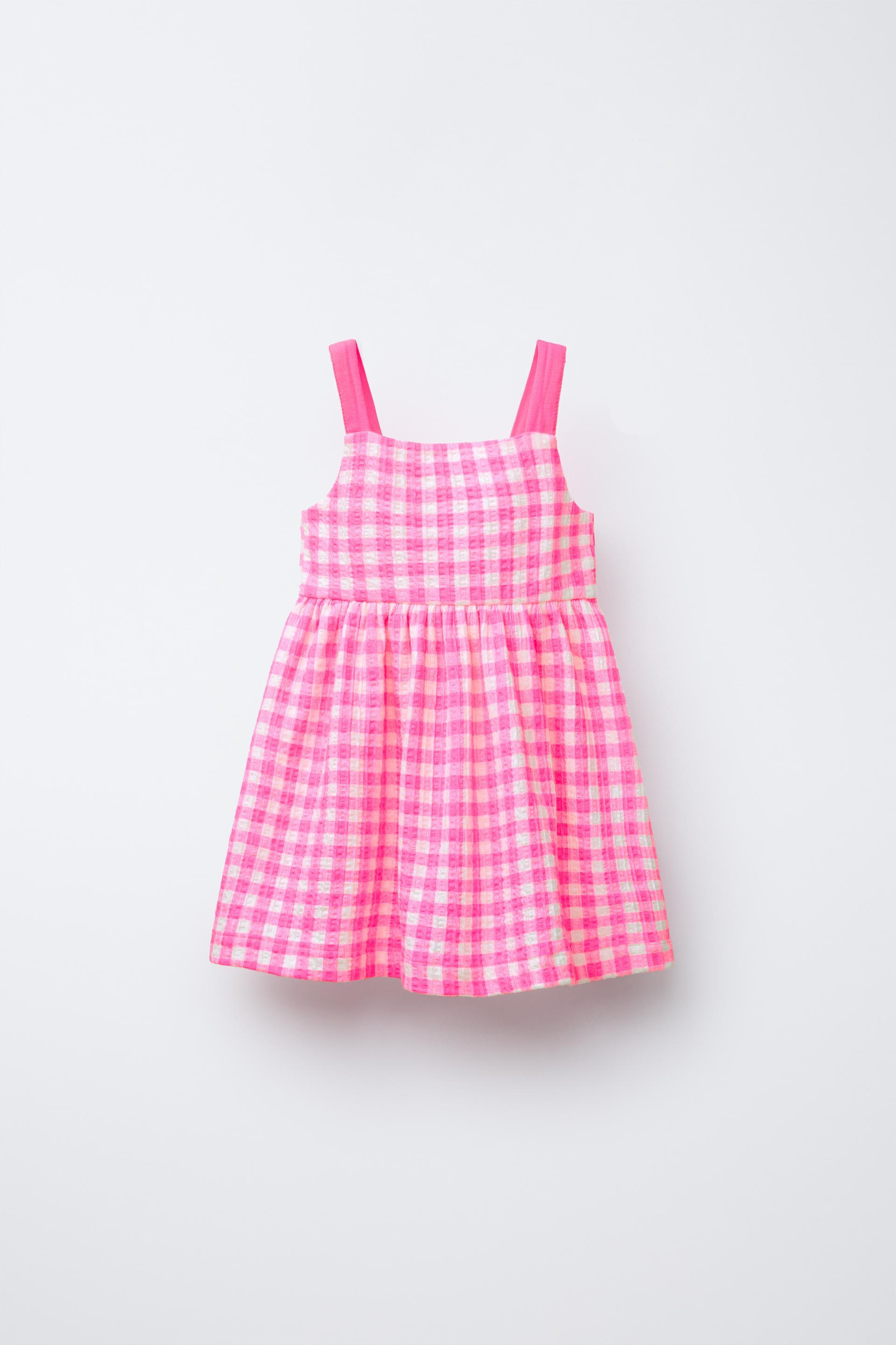 TEXTURED PRINT DRESS WITH BOW by ZARA