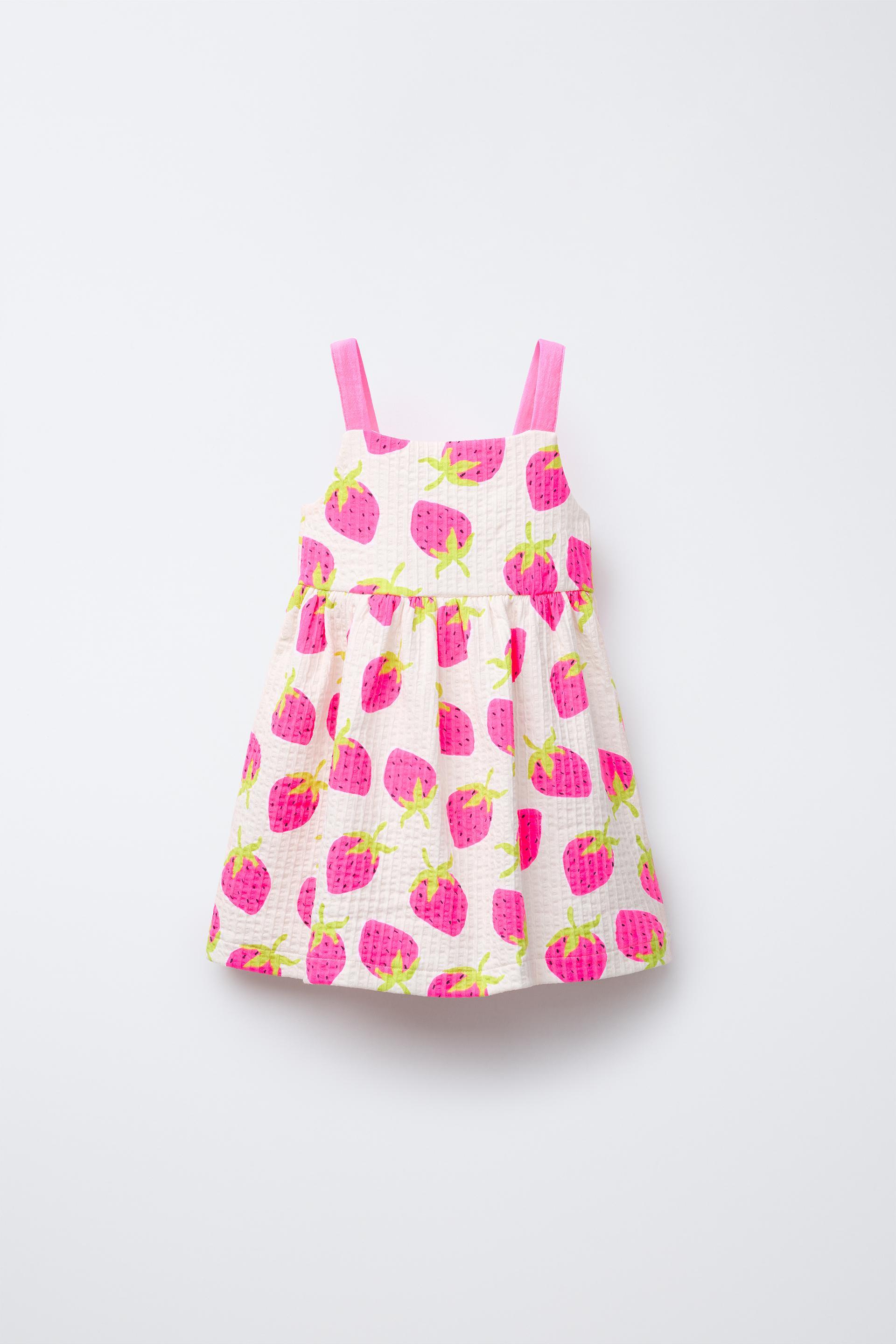 TEXTURED PRINT DRESS WITH BOW by ZARA