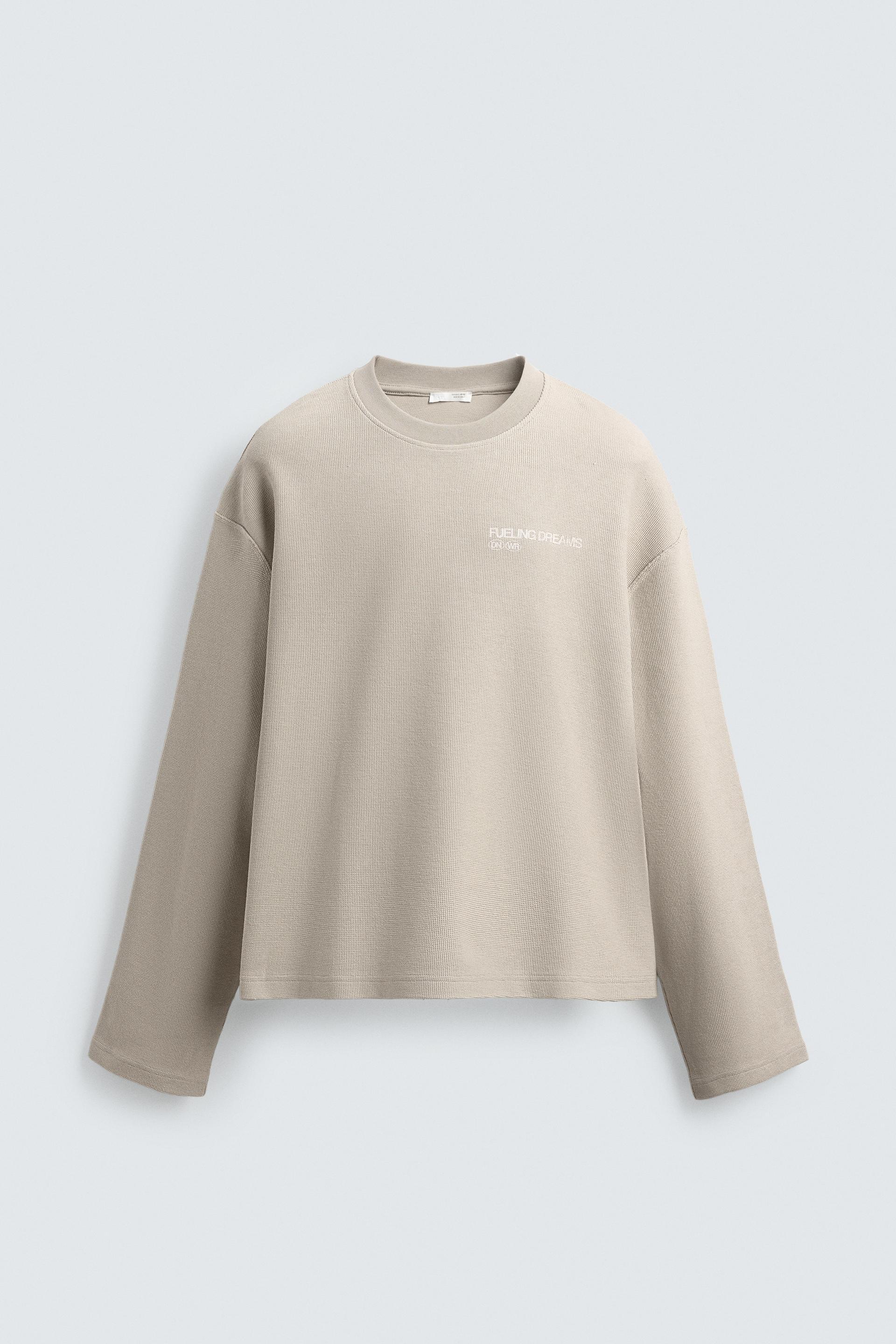 TEXTURED PRINT SWEAT-SHIRT by ZARA