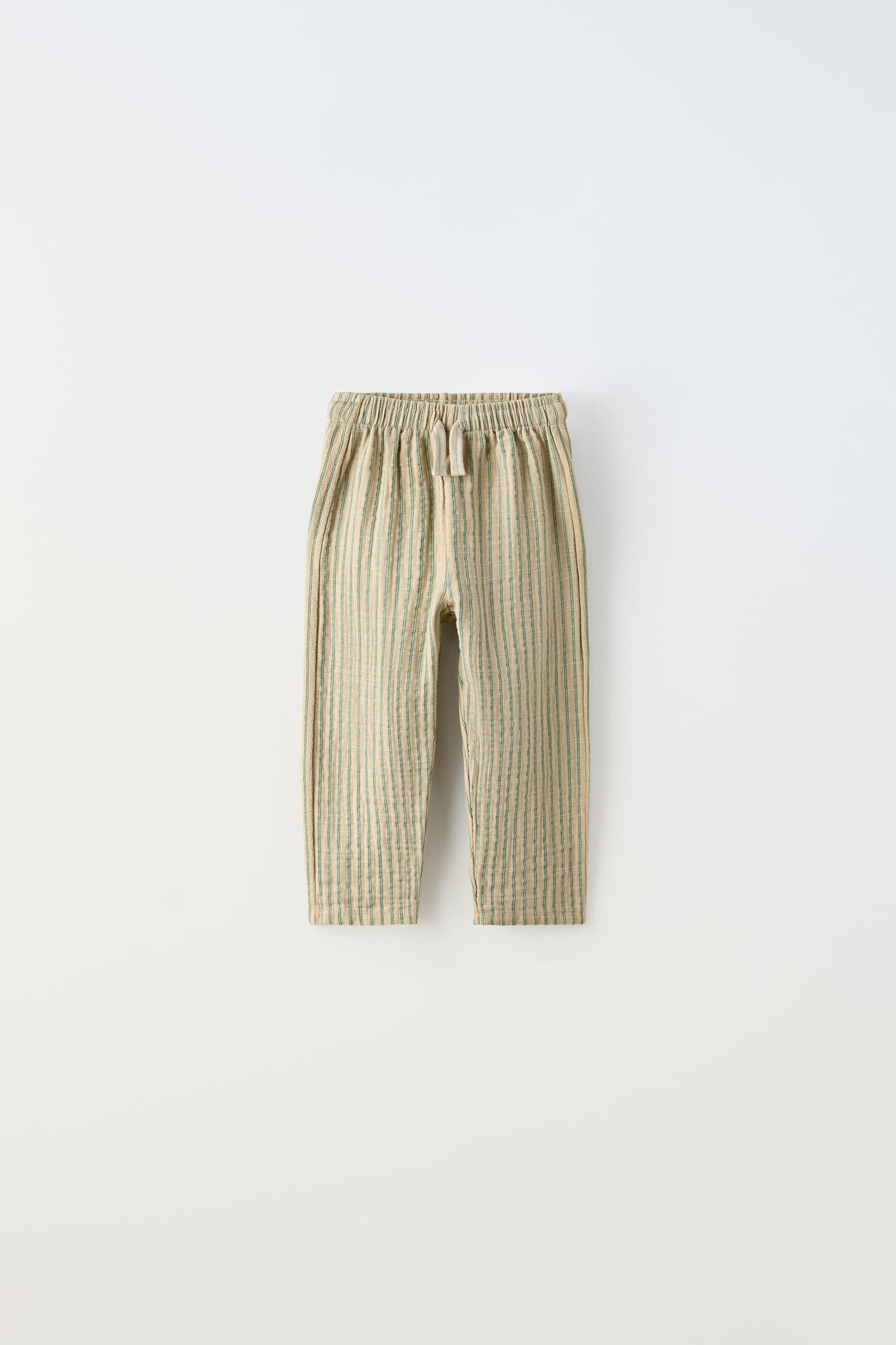 TEXTURED STRIPED PANTS by ZARA