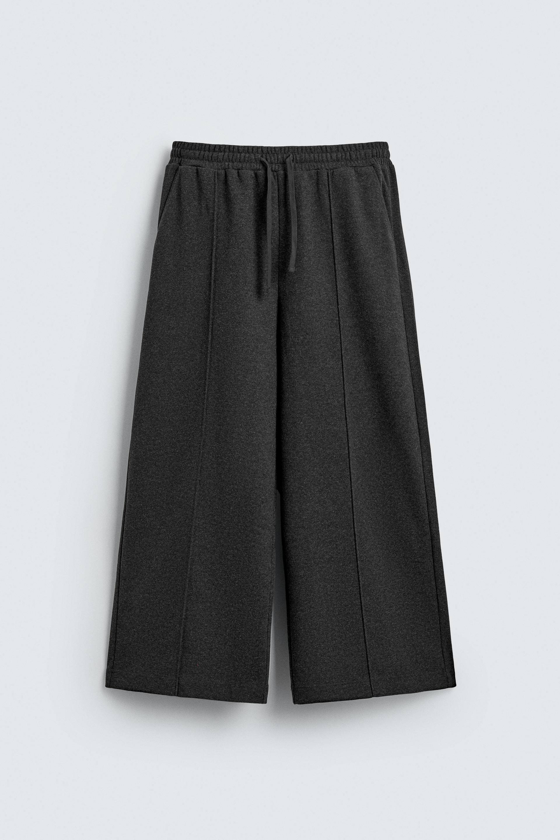 TEXTURED WIDE FIT JOGGER PANTS by ZARA