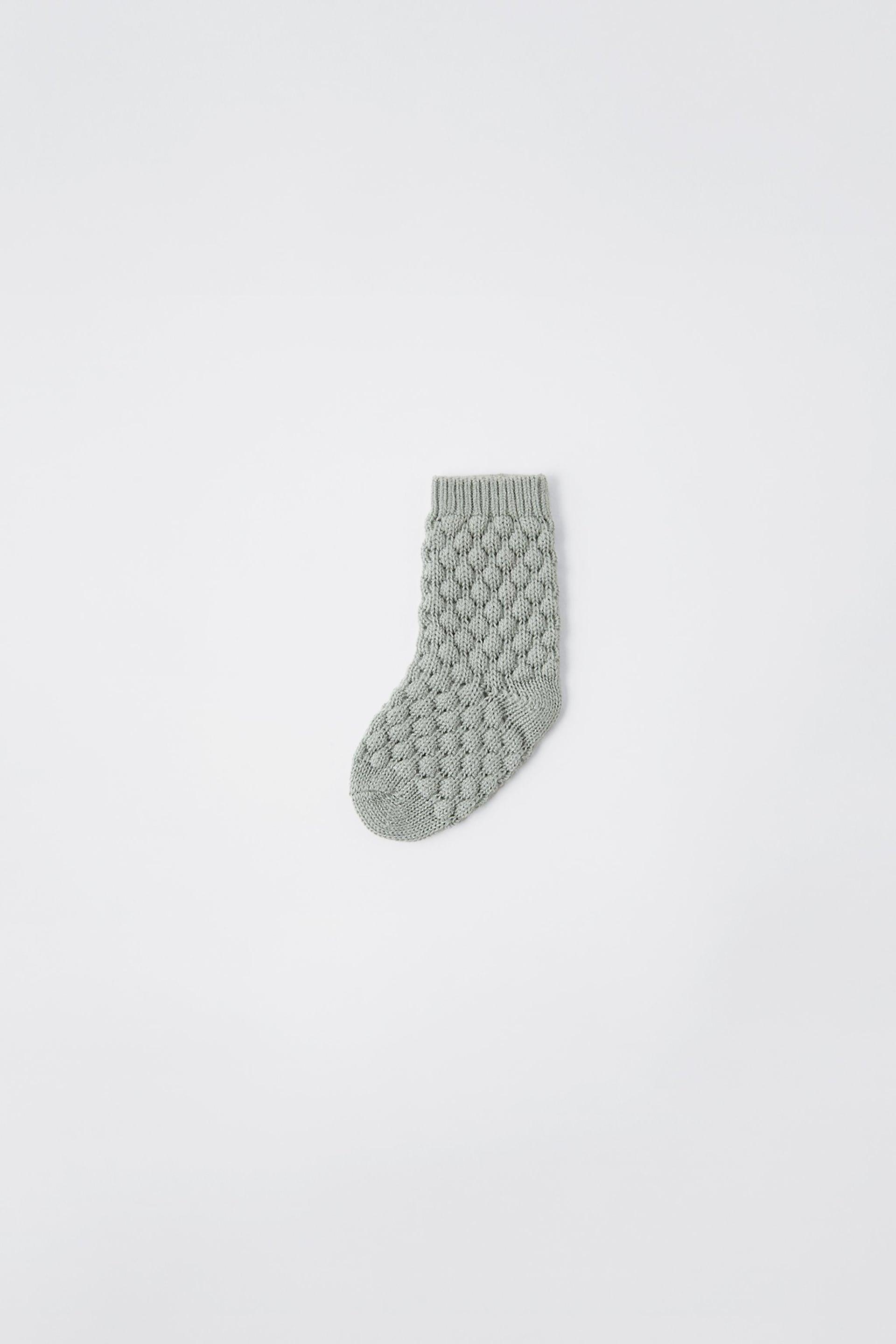 TEXTURED WOOL BLEND SOCKS by ZARA