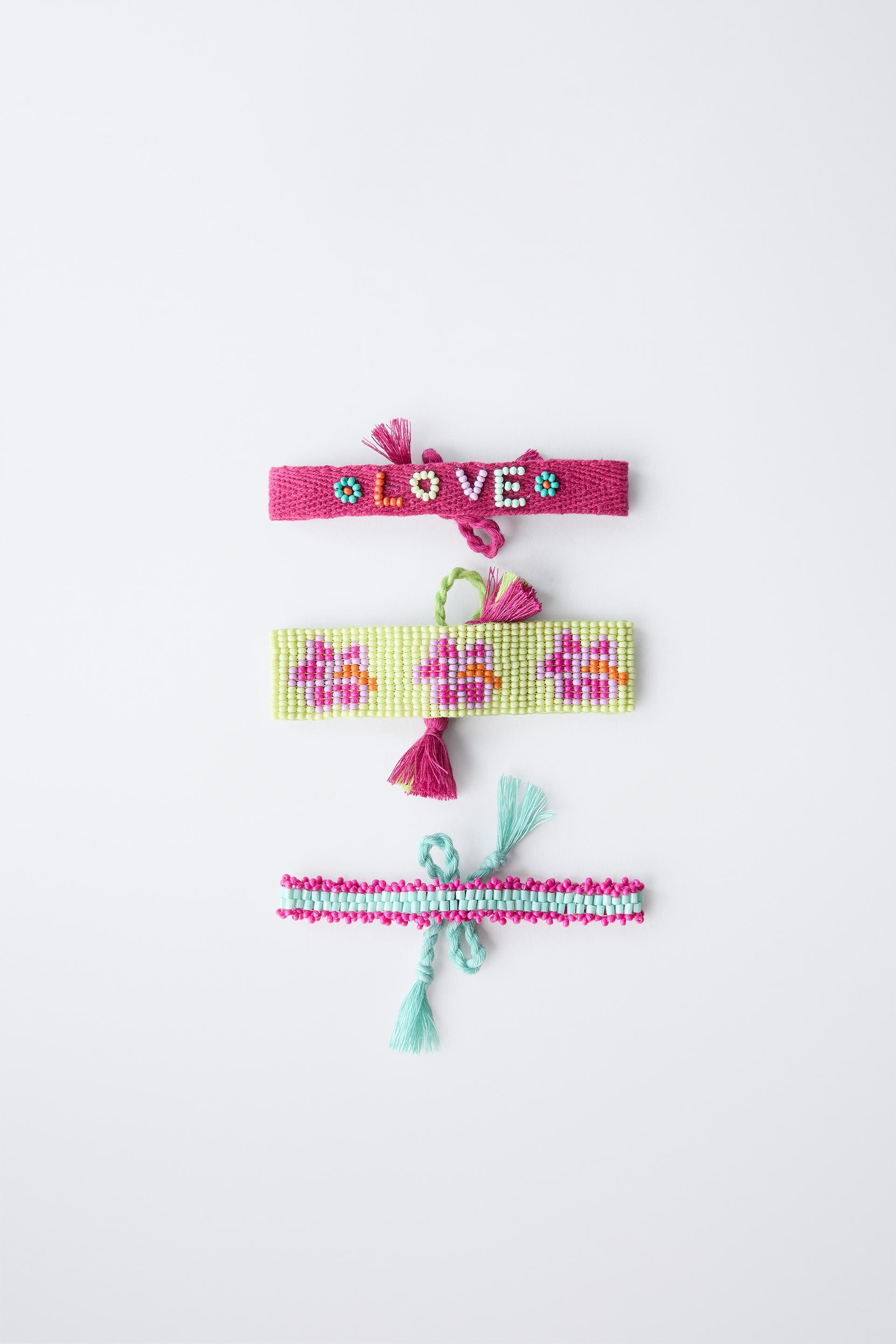 THREE-PACK OF BEADED BRACELETS by ZARA