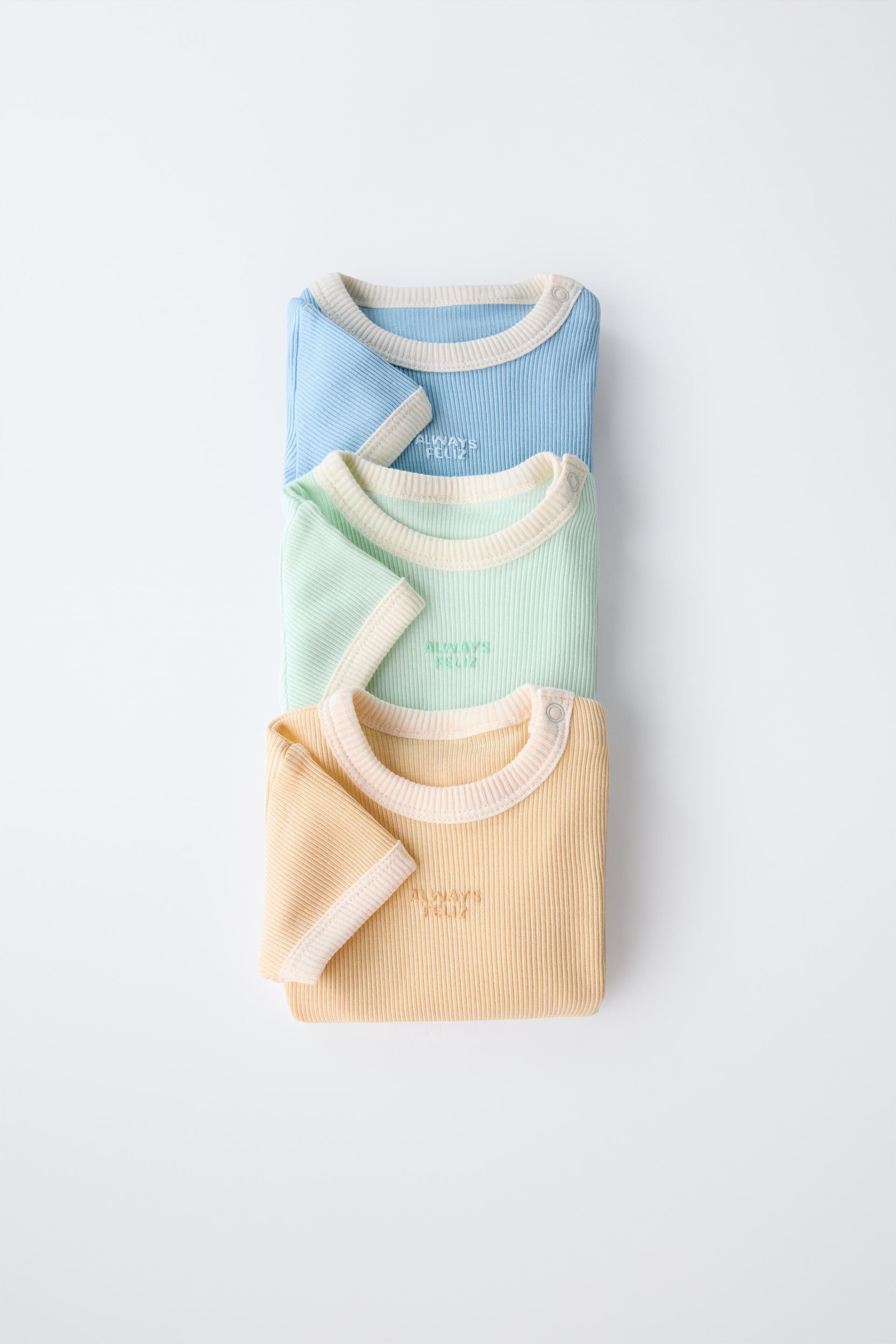 THREE-PACK OF CONTRAST RIB BODYSUITS by ZARA
