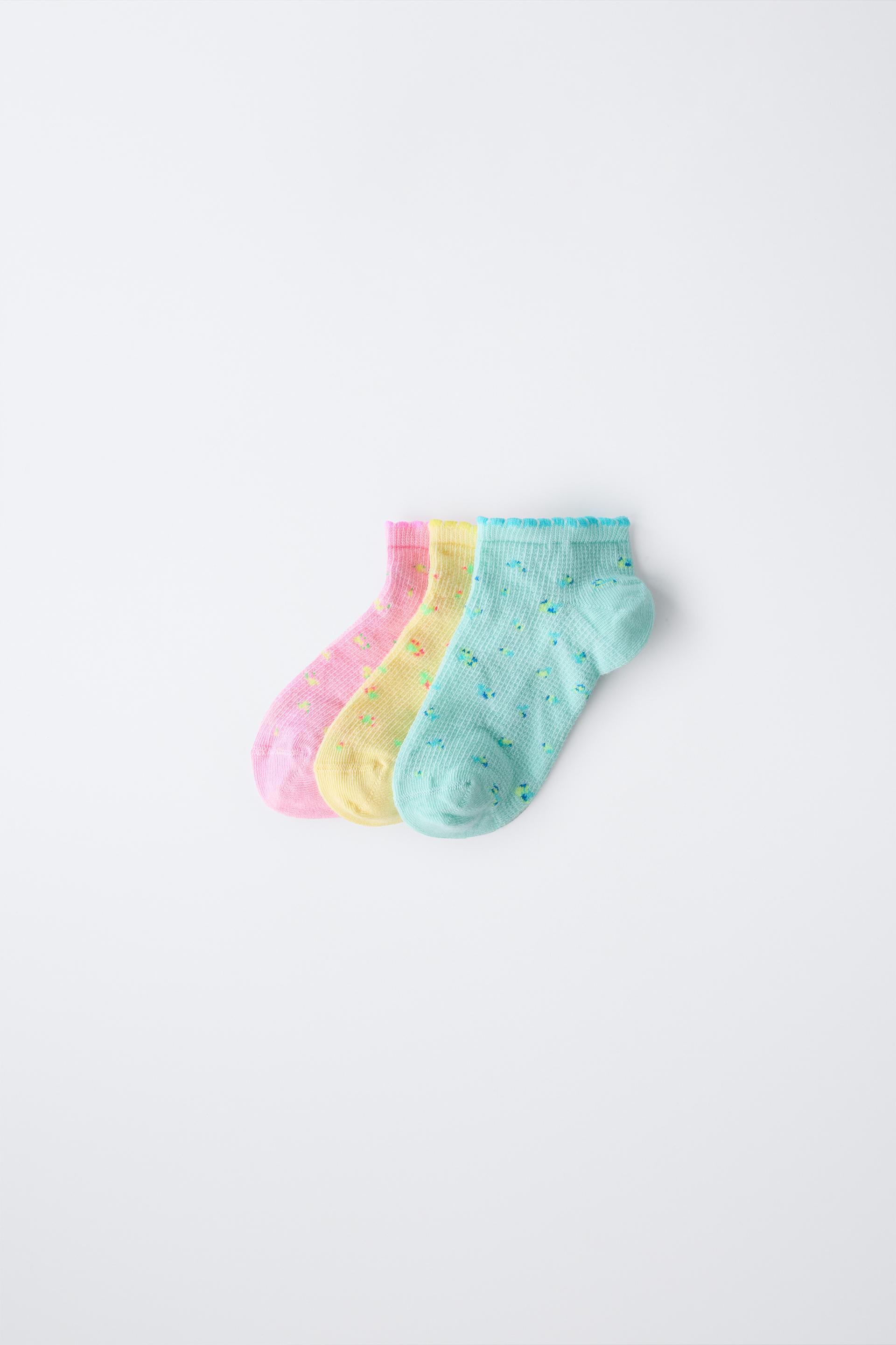 THREE-PACK OF FLORAL SOCKS by ZARA