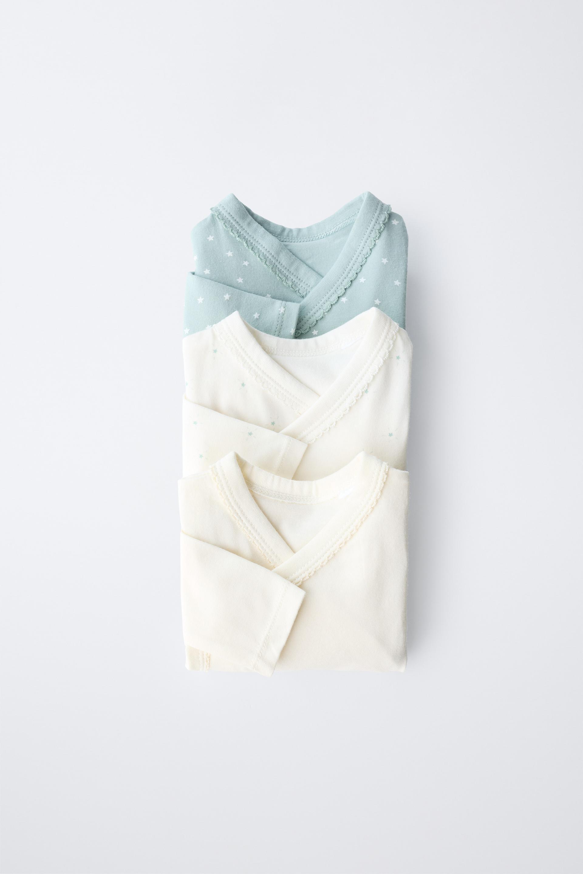 THREE-PACK OF KIMONO NECK STAR BODYSUITS by ZARA