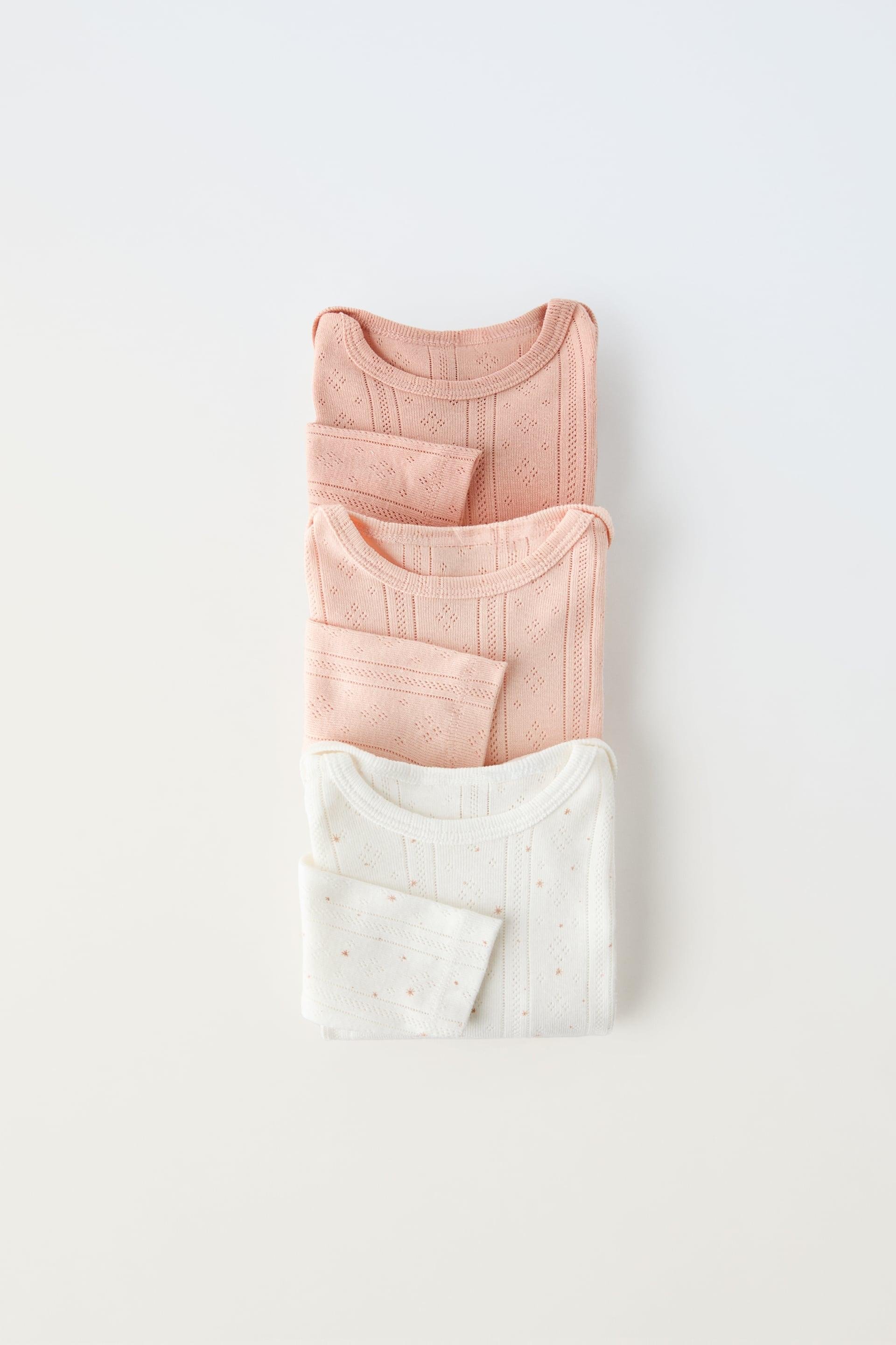 THREE-PACK OF LARGE OPEN WORK BODYSUITS by ZARA