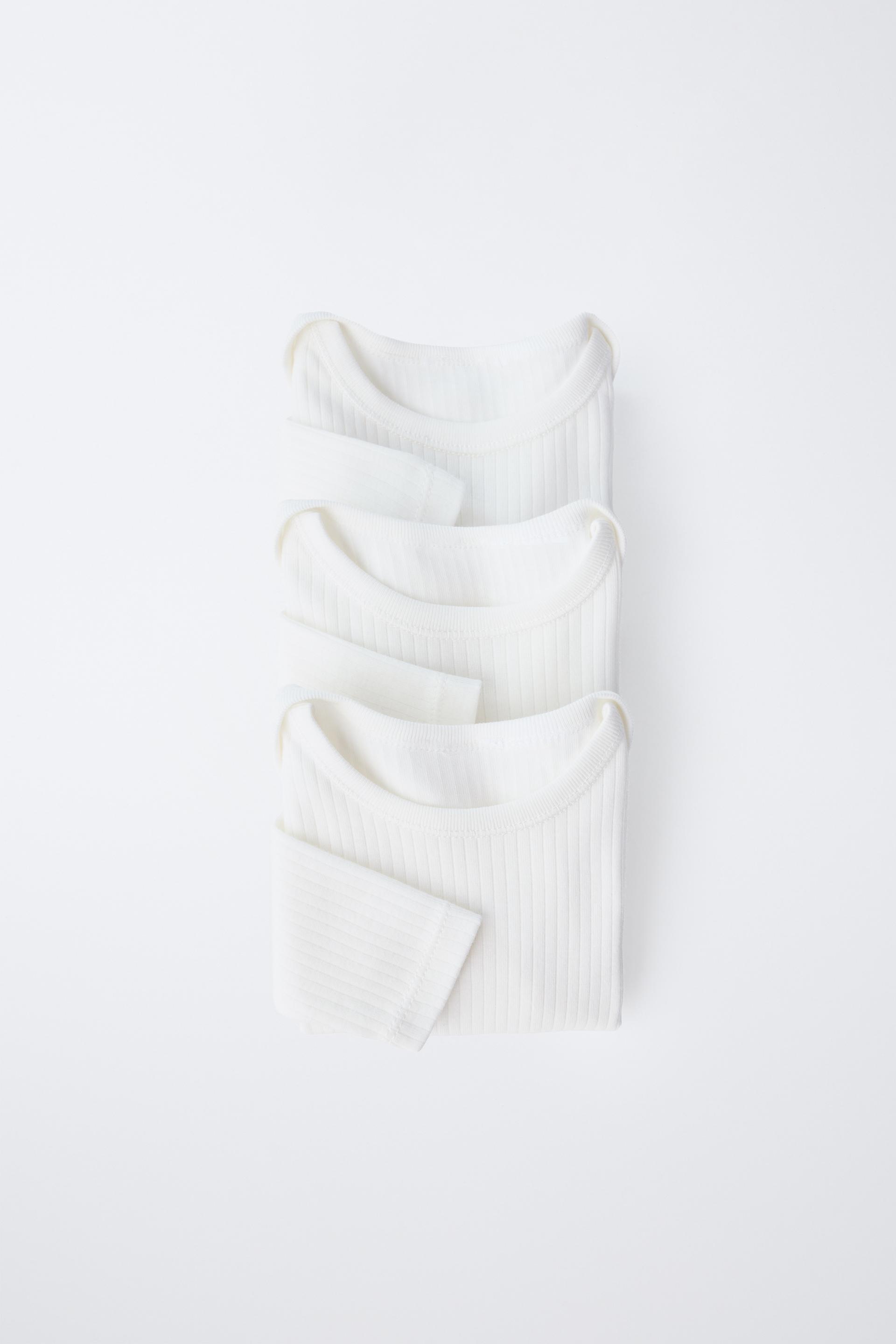 THREE-PACK OF LONG SLEEVE BODYSUITS by ZARA