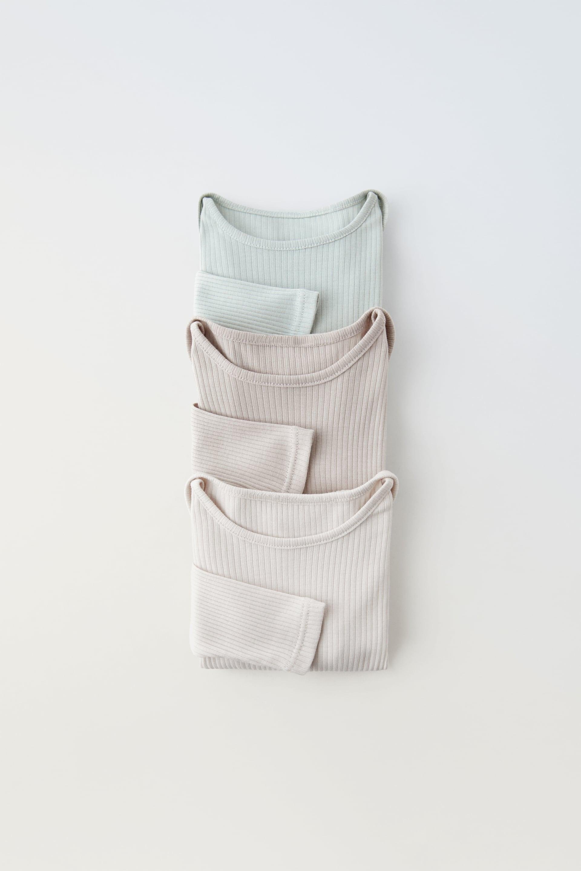 THREE-PACK OF MODAL BLEND RIBBED BODYSUITS by ZARA