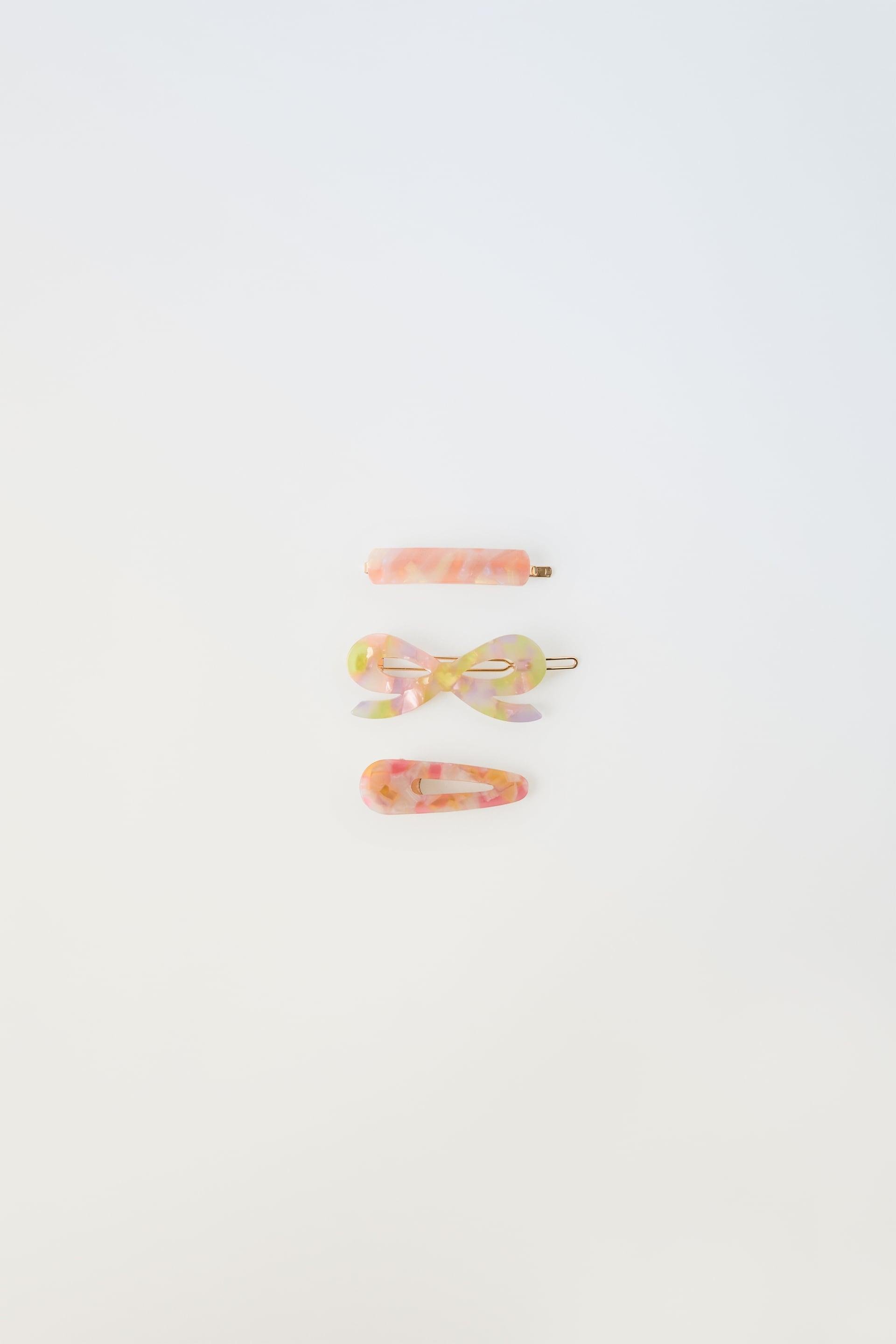 THREE PACK OF MOTHER OF PEARL HAIR CLIPS by ZARA