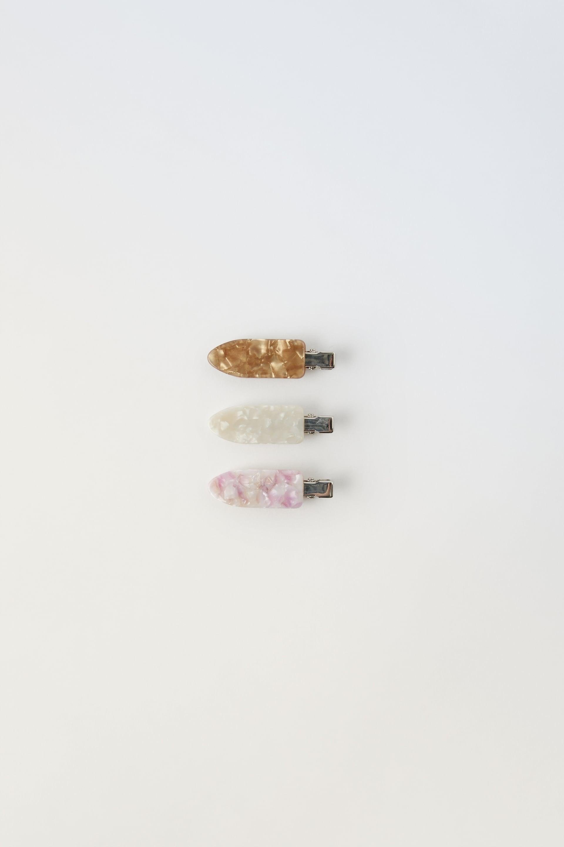 THREE-PACK OF PEARLY CLIPS by ZARA