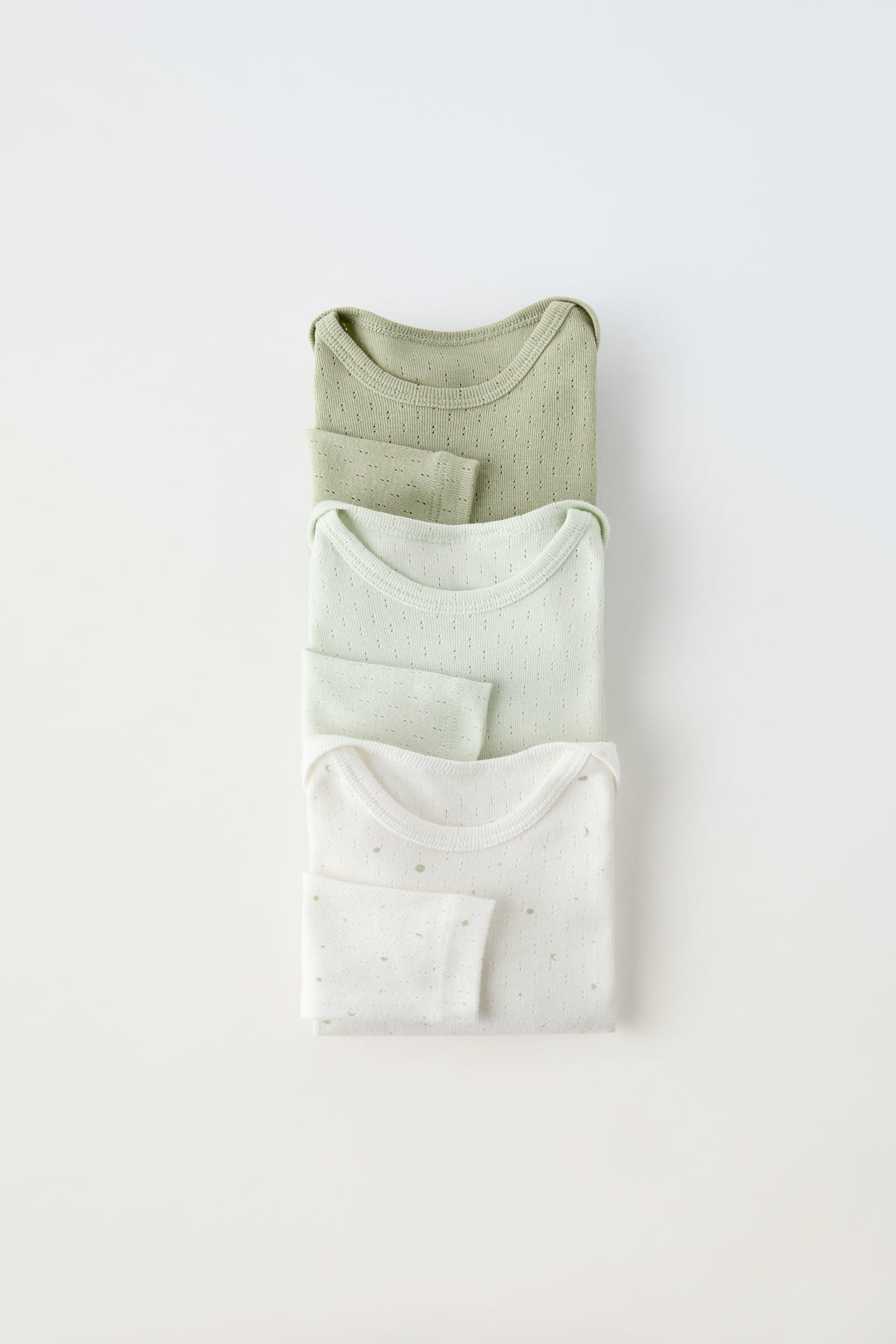 THREE-PACK OF SMALL OPEN WORK BODYSUITS by ZARA