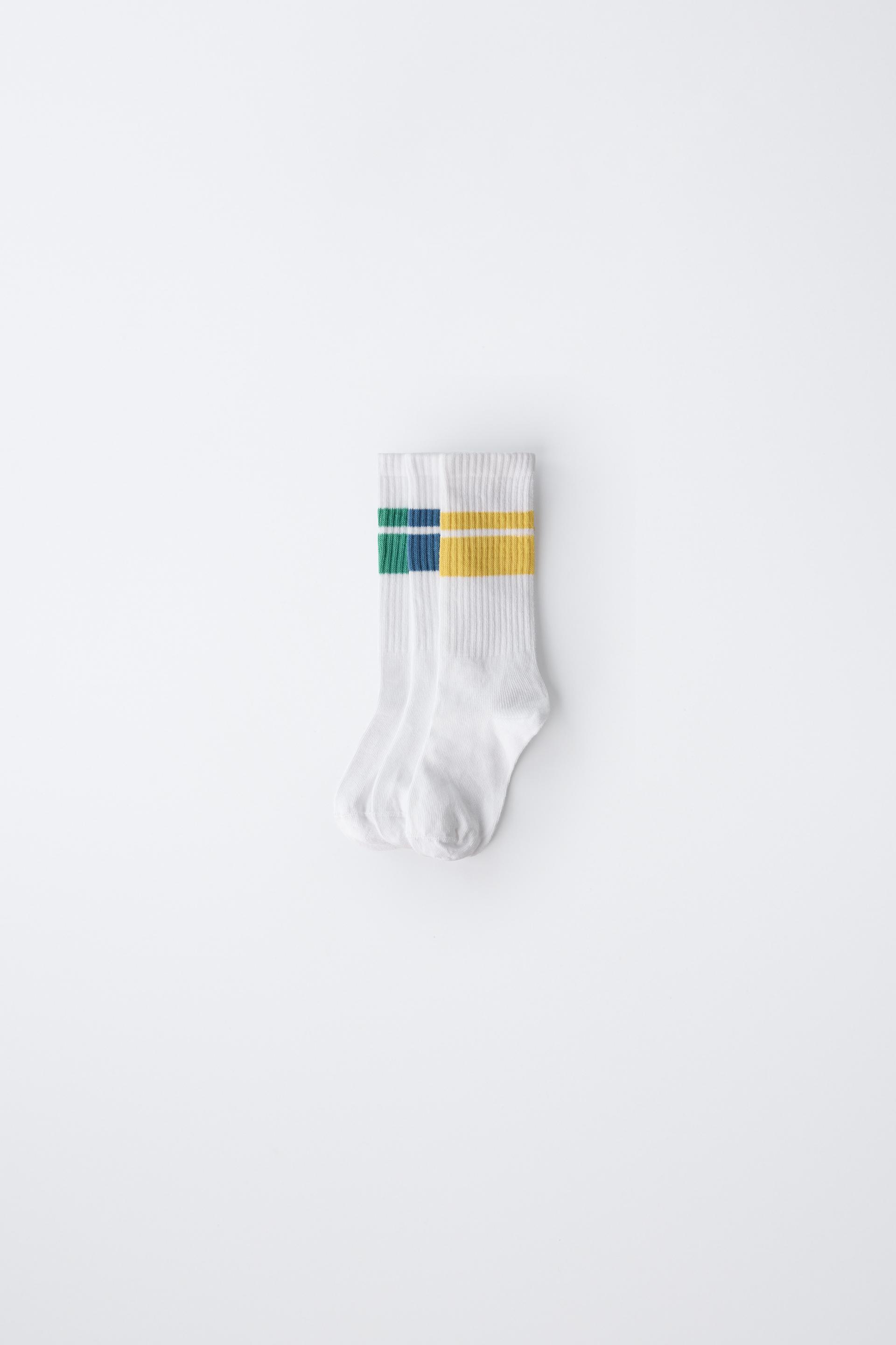 THREE-PACK OF STRIPED SOCKS by ZARA