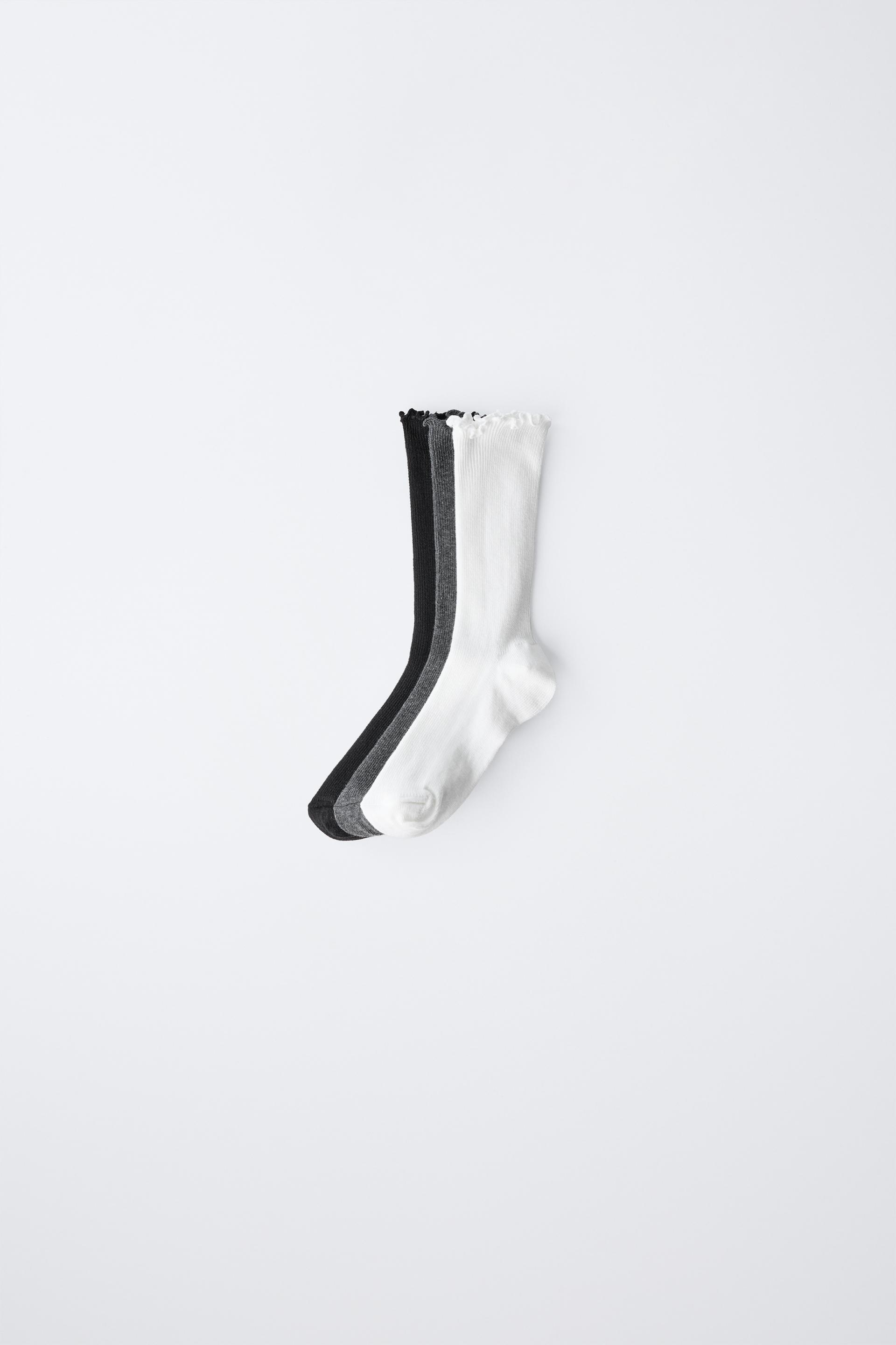 THREE-PACK OF TERRY CLOTH MID-CALF SOCKS by ZARA