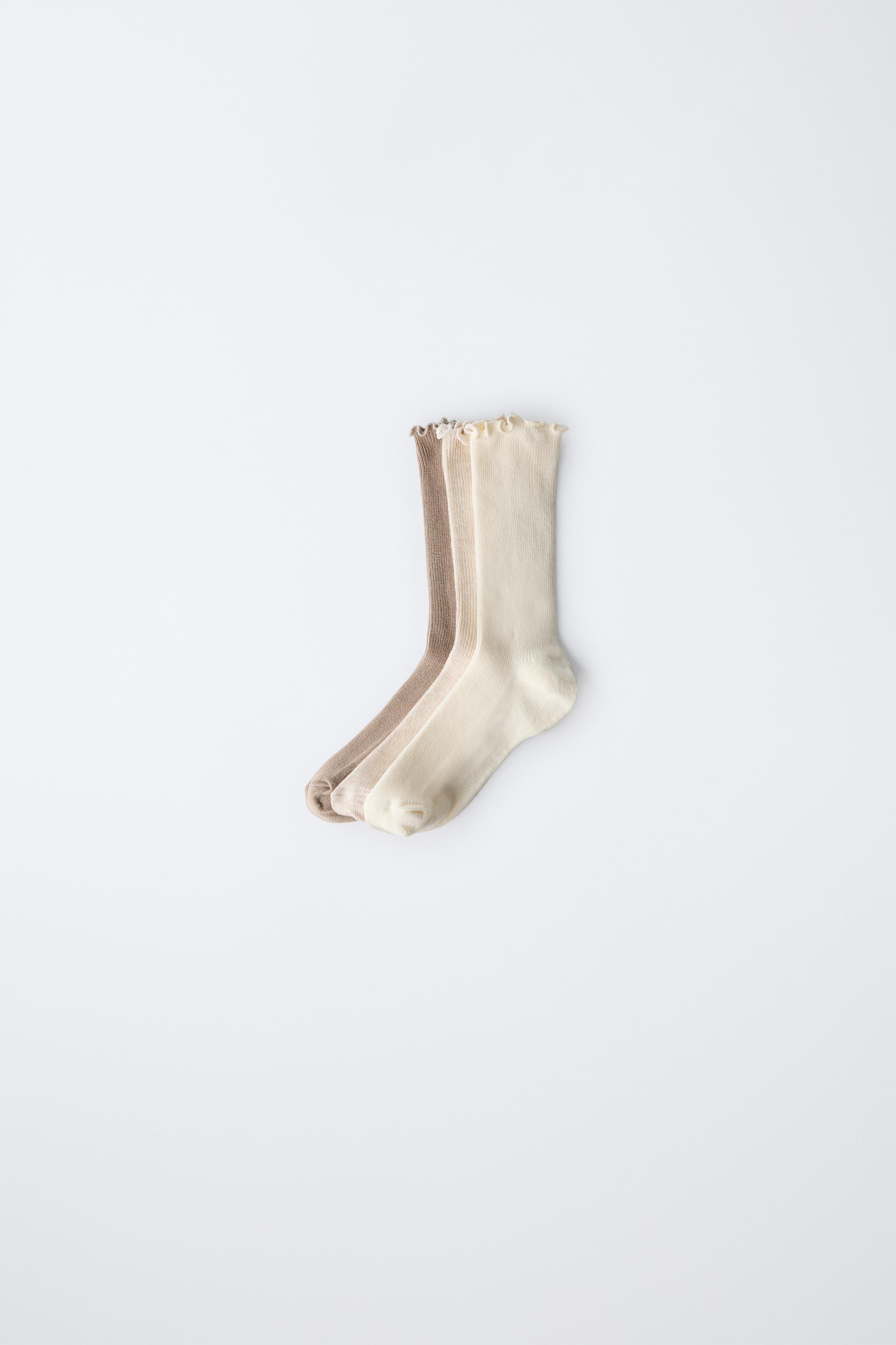 THREE-PACK OF TERRY CLOTH MID-CALF SOCKS by ZARA