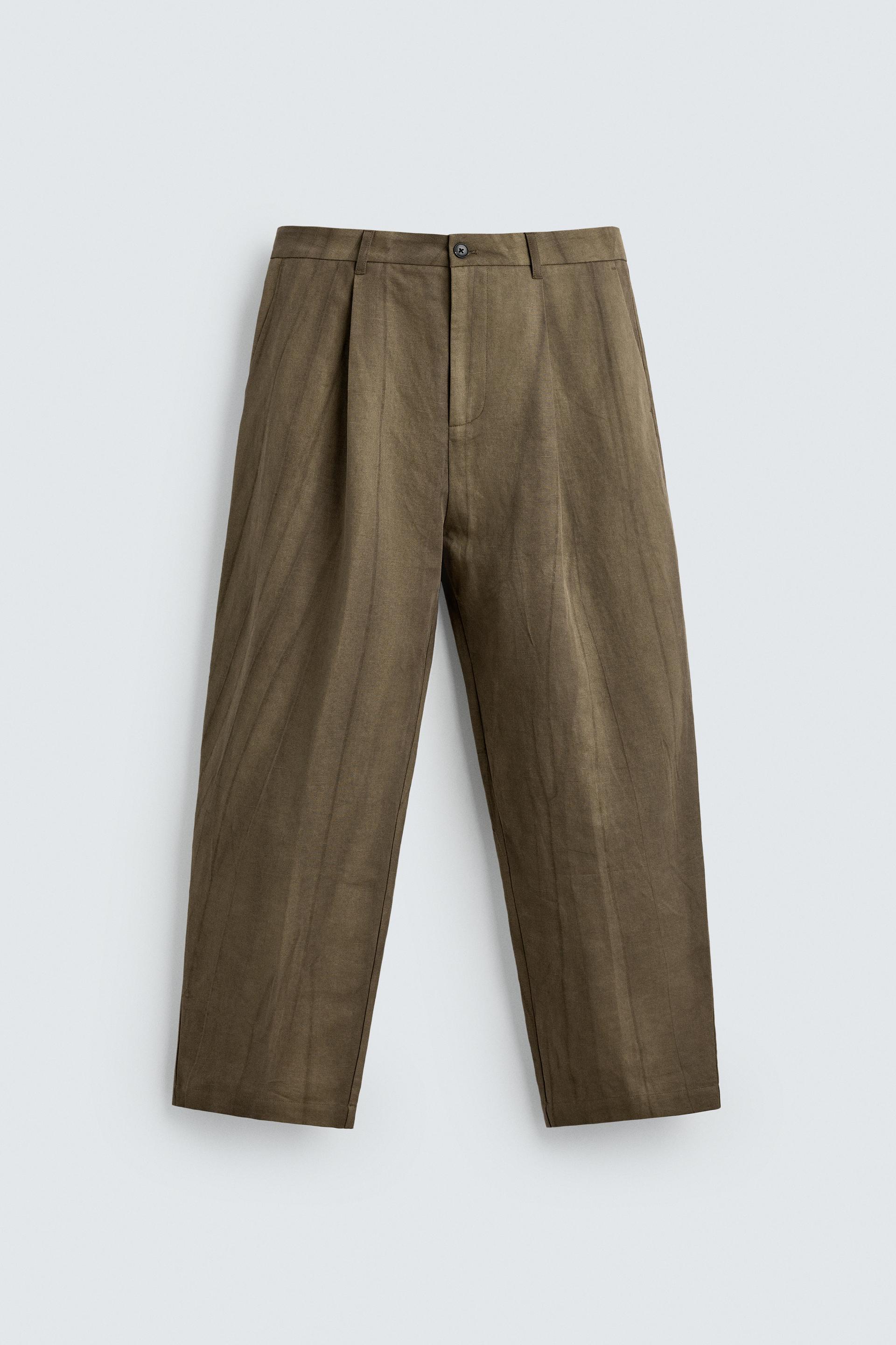 TIE-DYE PRINT PLEATED PANTS by ZARA