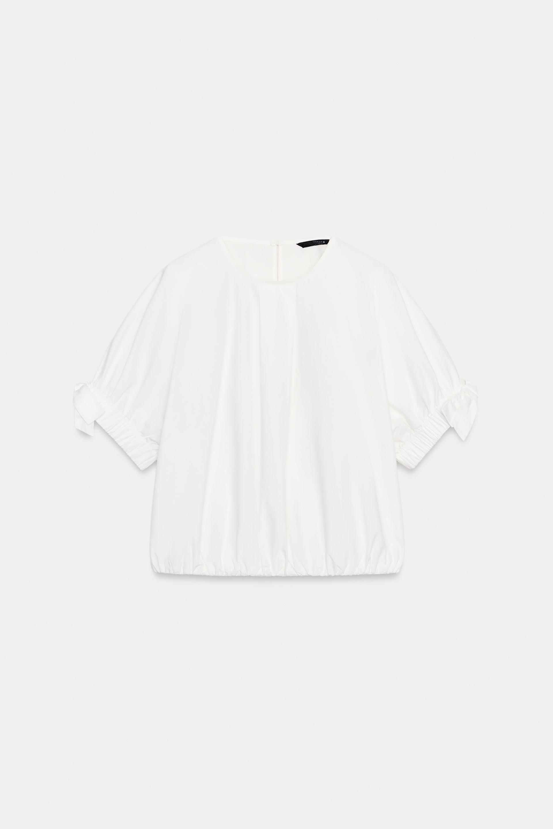 TIED BALLOON TOP by ZARA