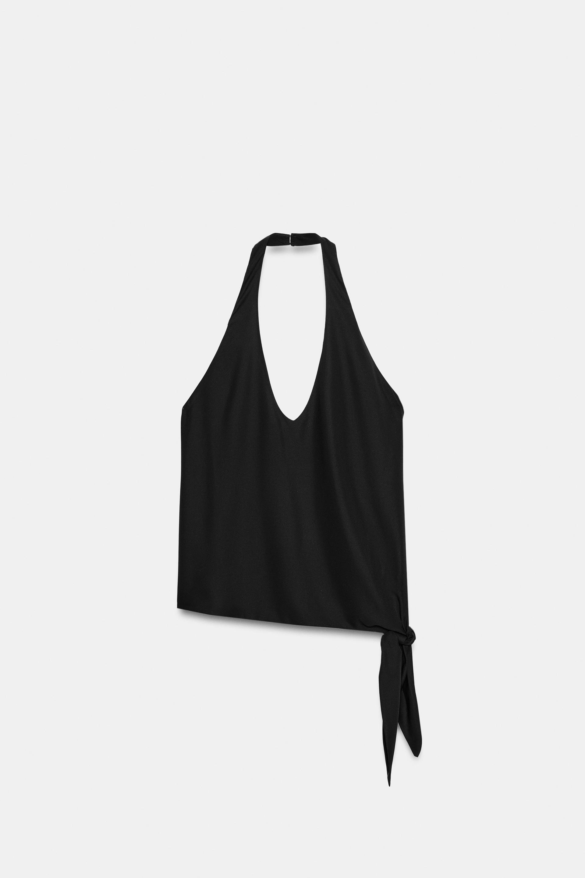 TIED HALTER TOP by ZARA