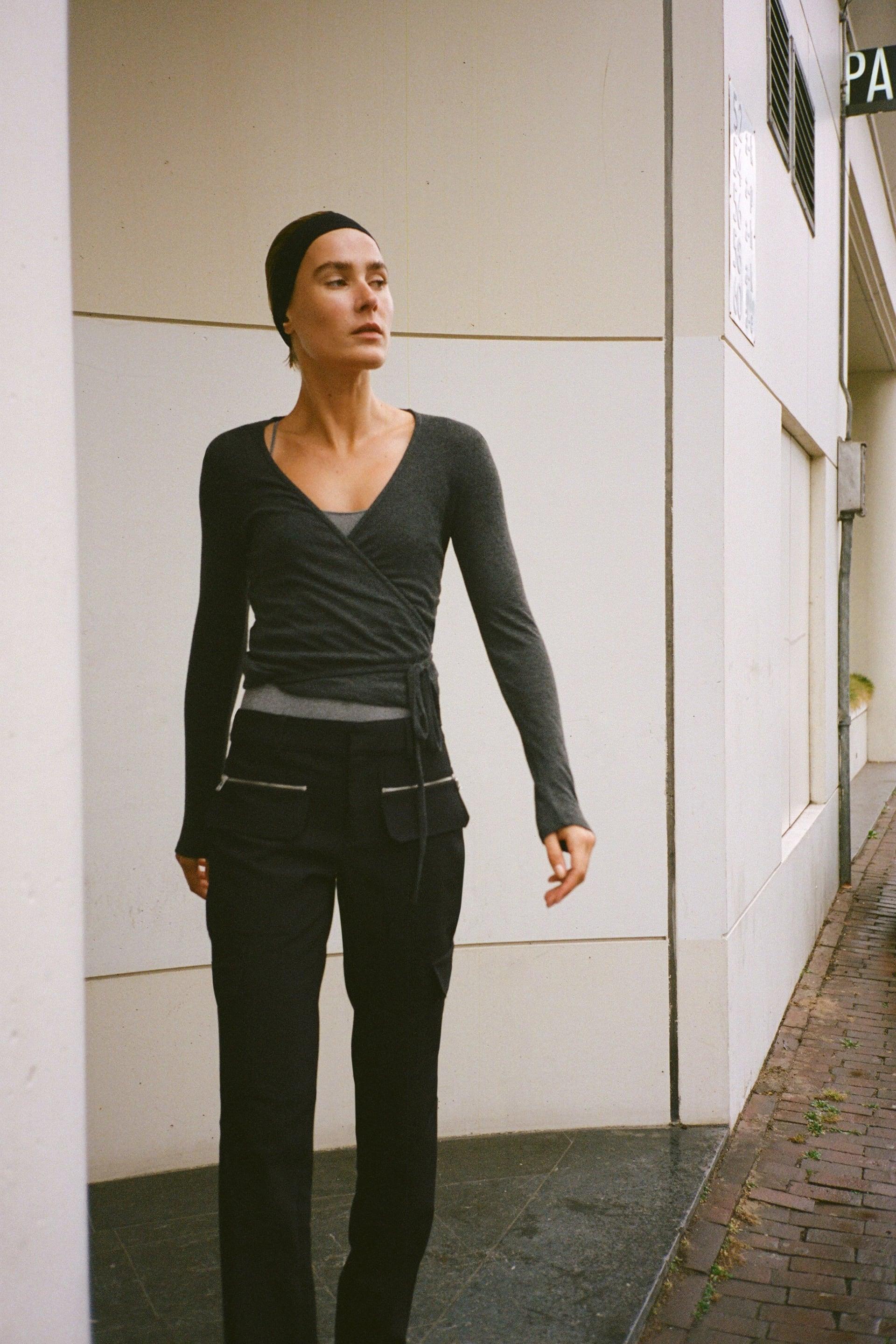 TIED SOFT WRAP TOP by ZARA