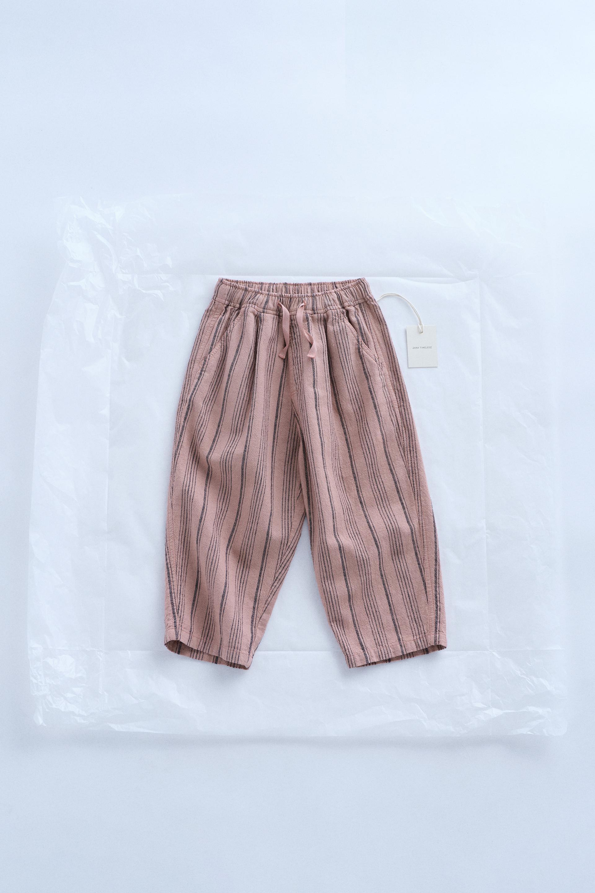 TIMELESZ - LINEN STRIPE PANTS by ZARA