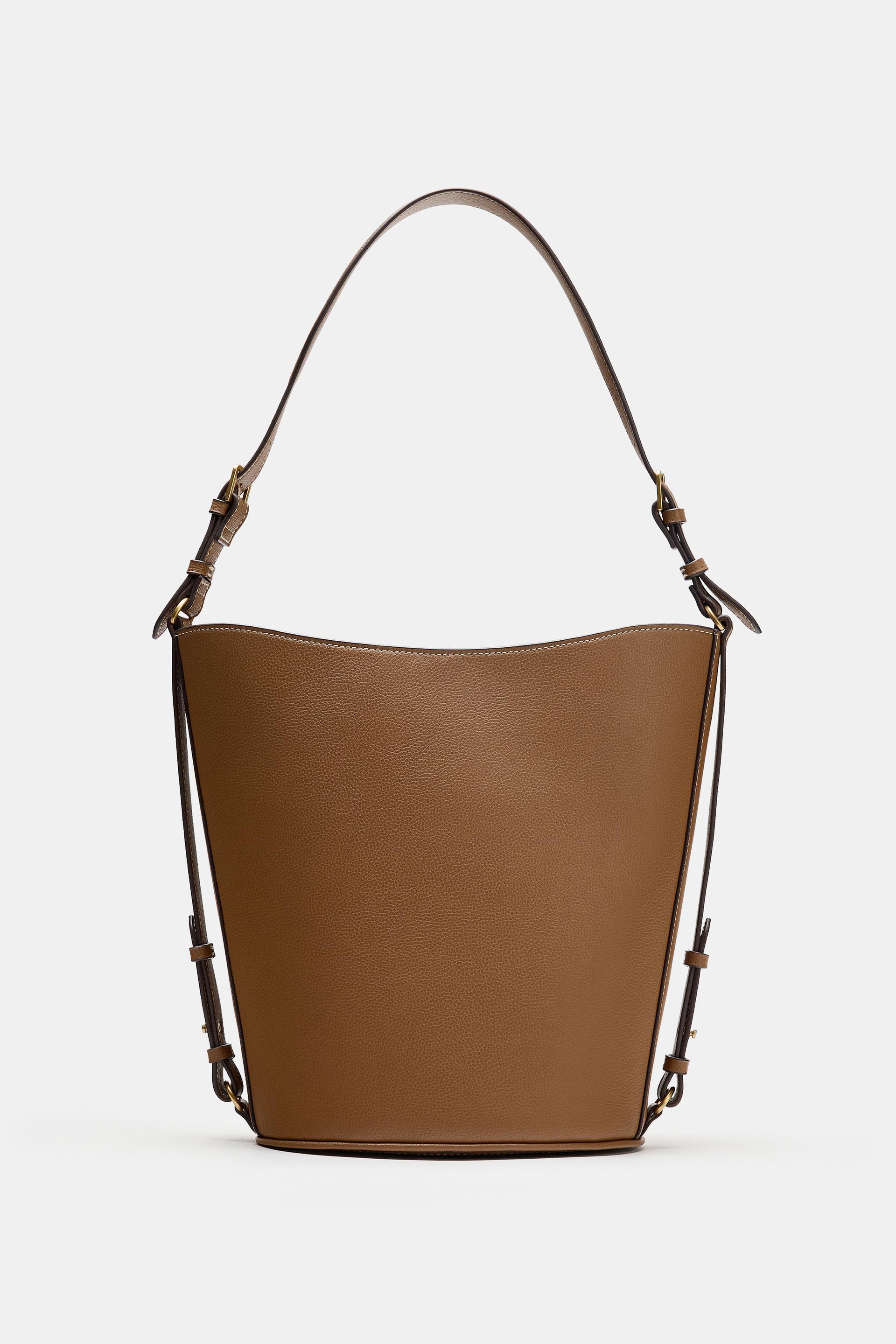 TOPSTITCHED SHOULDER BAG by ZARA