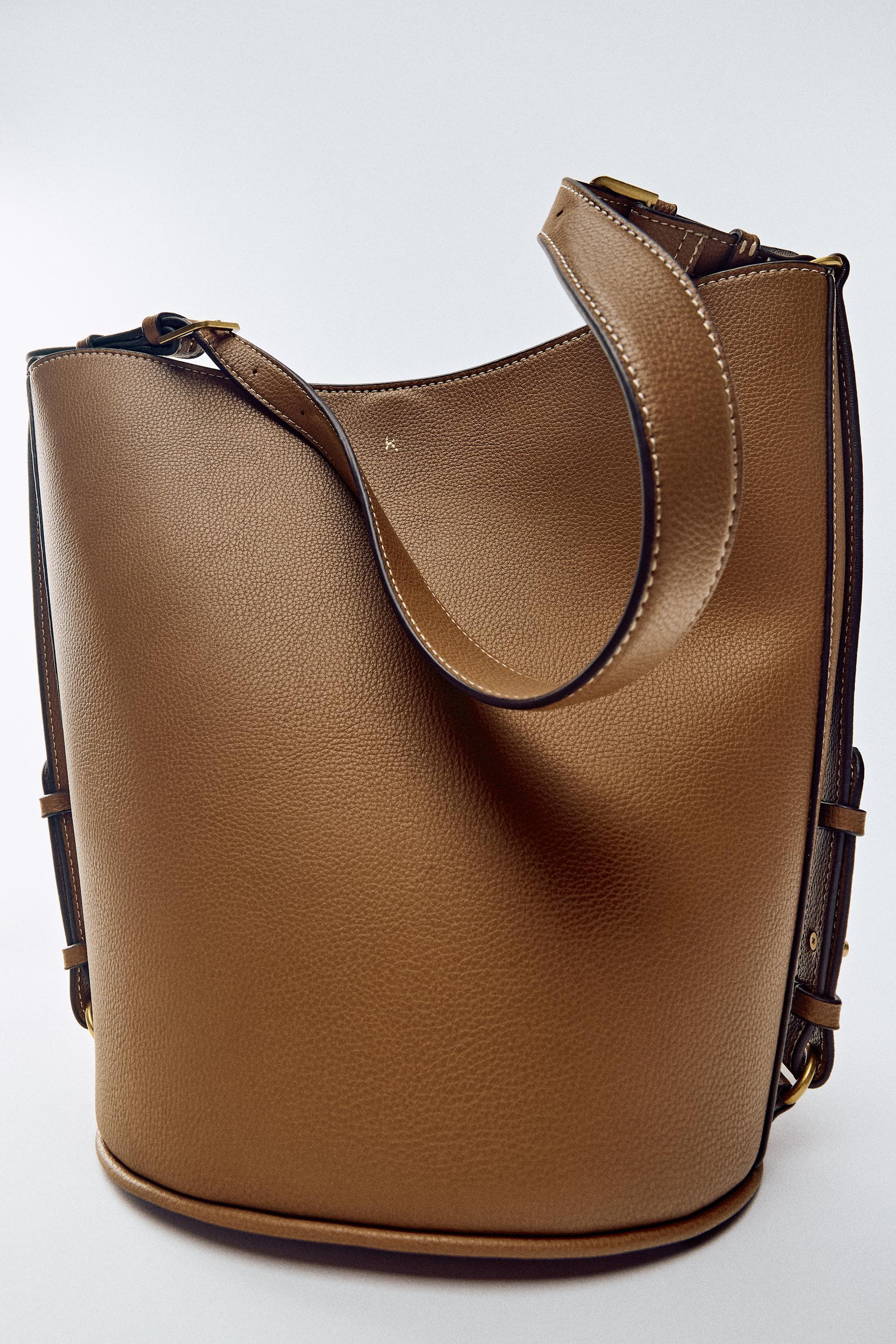 TOPSTITCHED SHOULDER BAG by ZARA