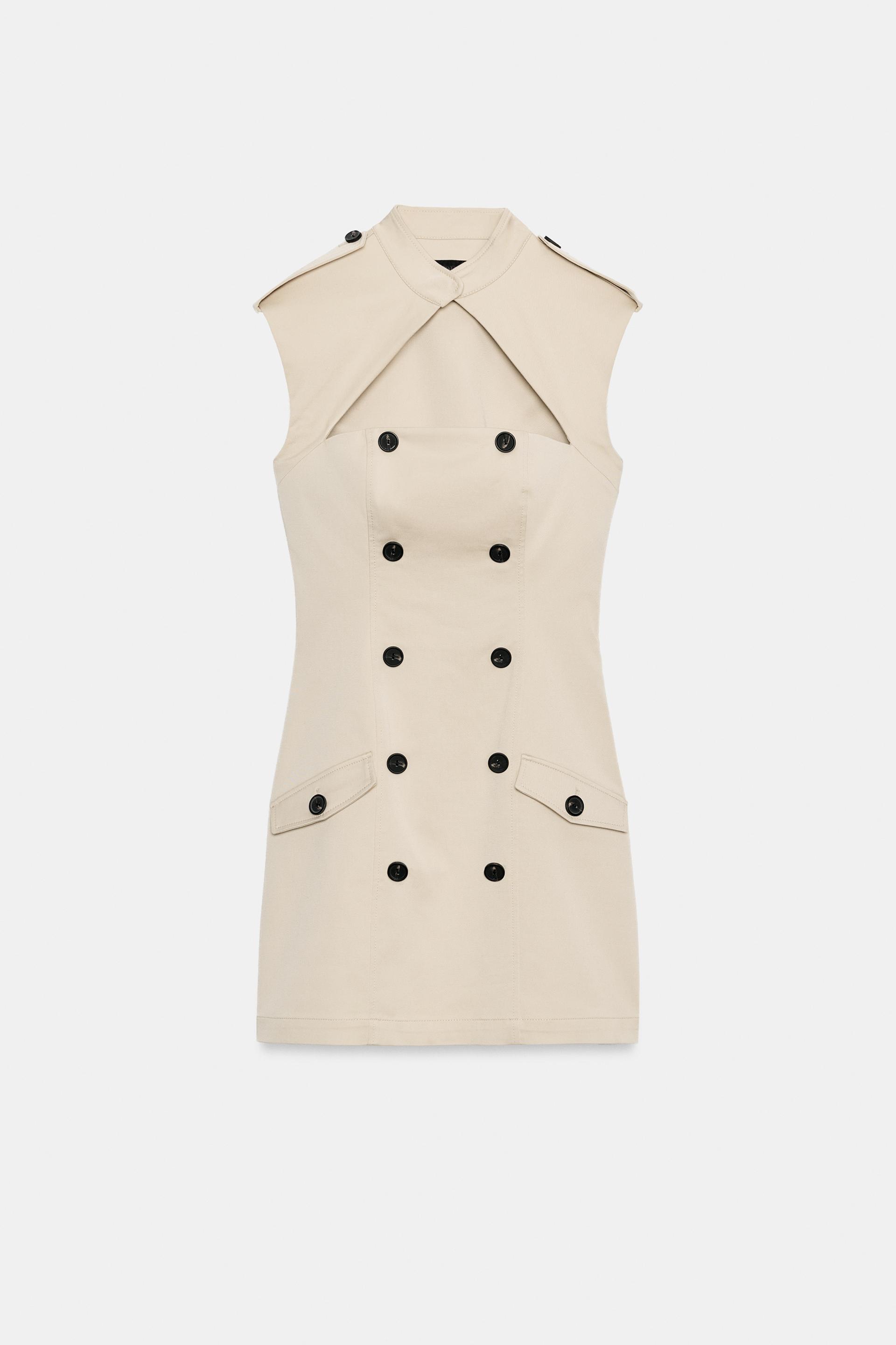TRENCH MINI DRESS WITH SLIT by ZARA