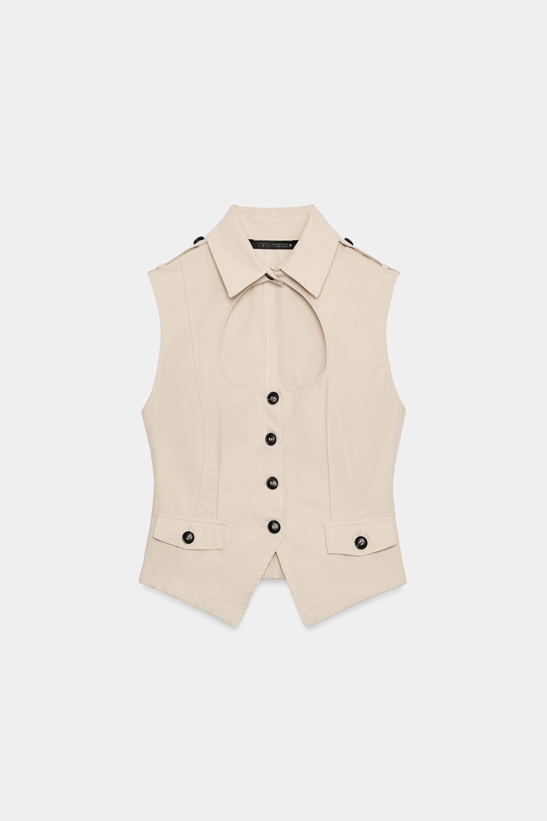 TRENCH TOP WITH SLIT TOP by ZARA