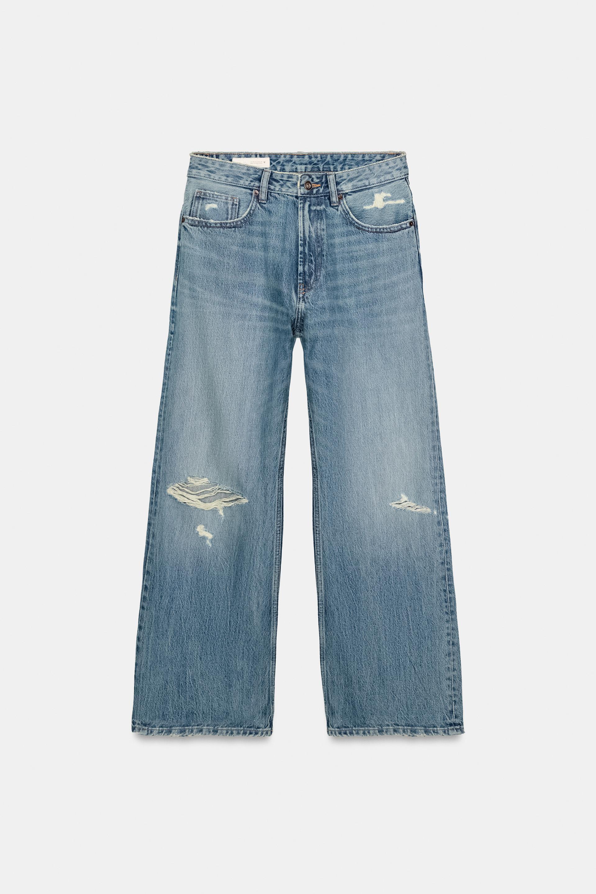 TRF BOYFRIEND RIPPED MID-RISE JEANS by ZARA