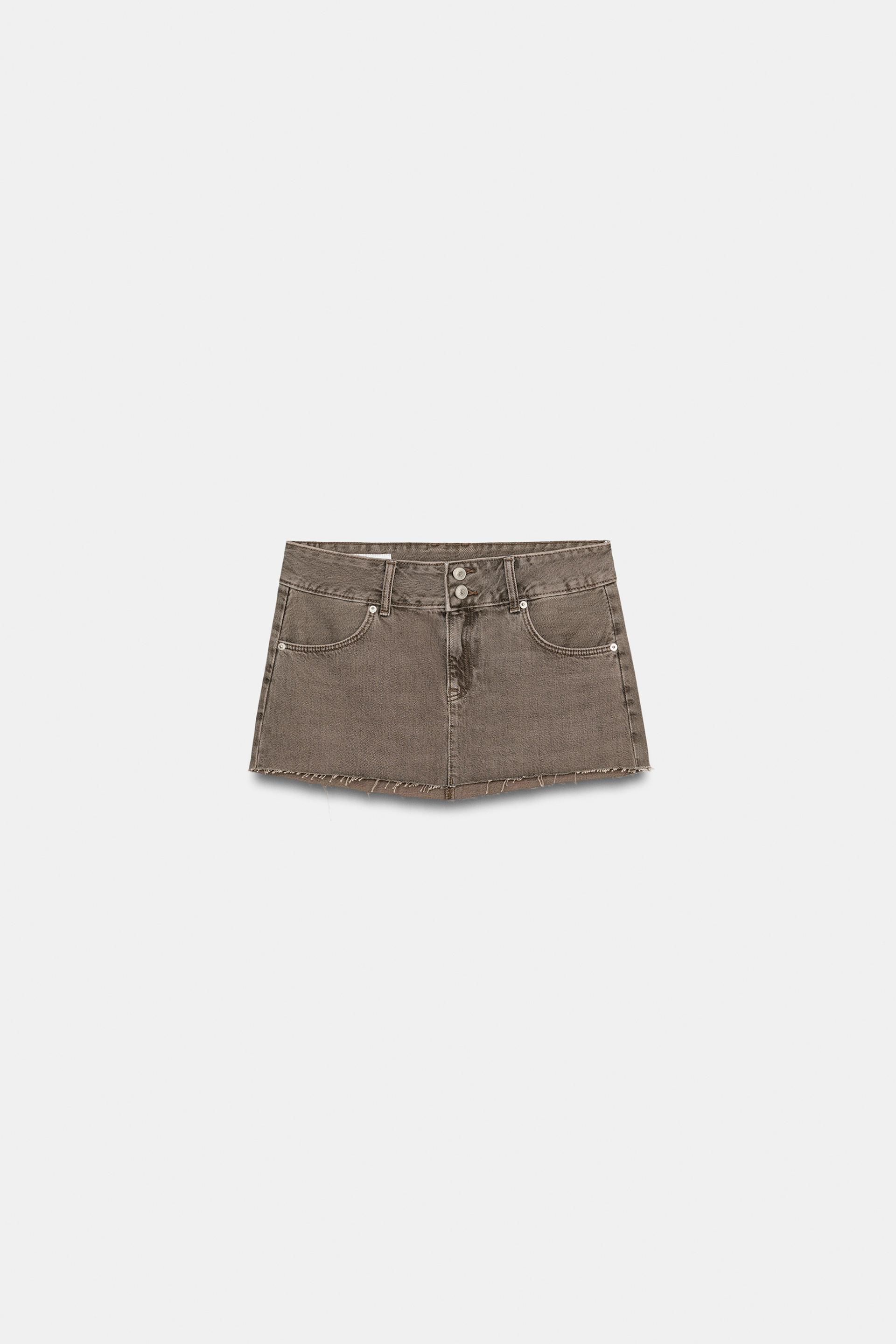TRF COLORED DENIM MINI SKIRT by ZARA