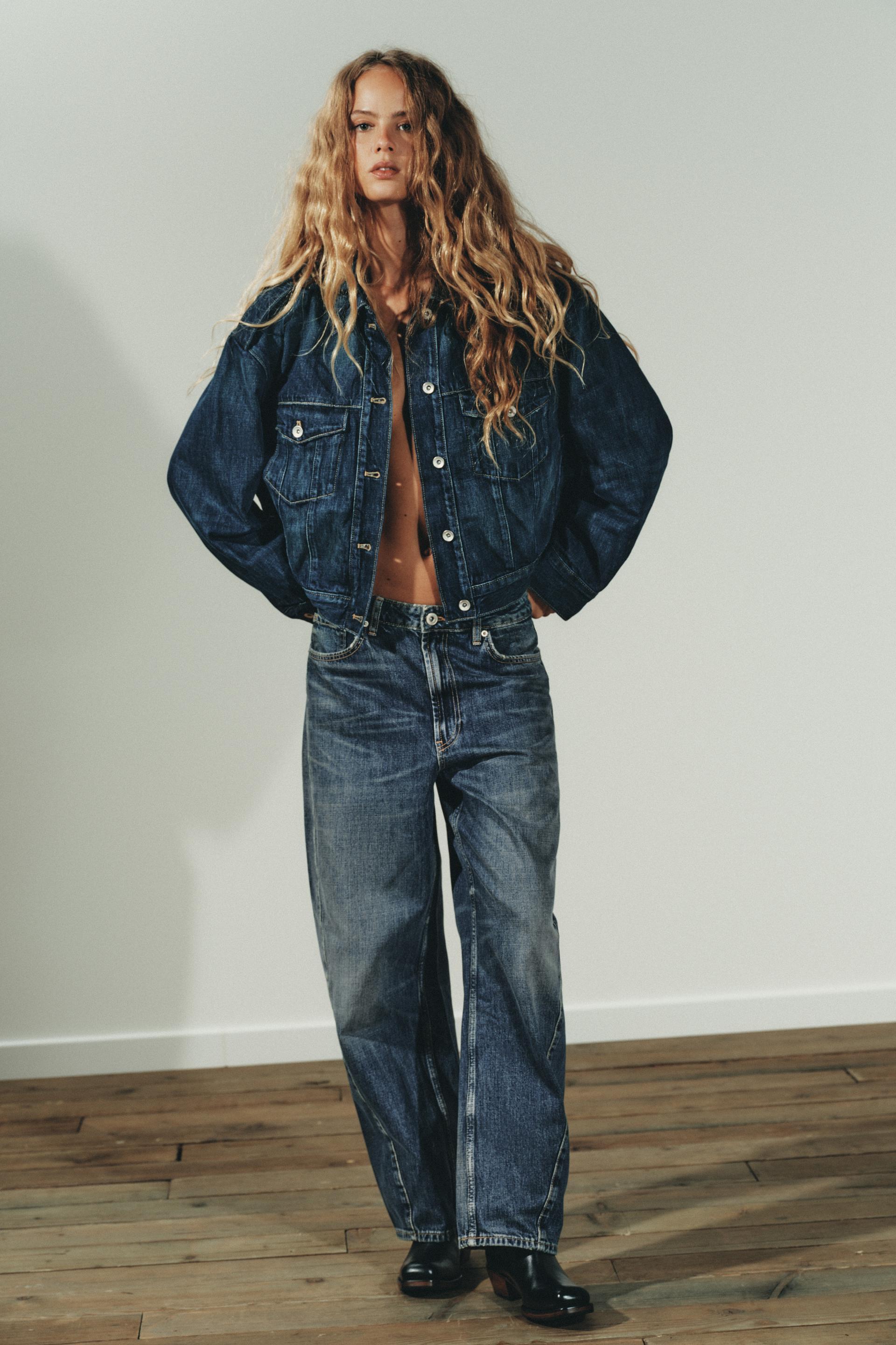 TRF DENIM JACKET WITH TABS by ZARA