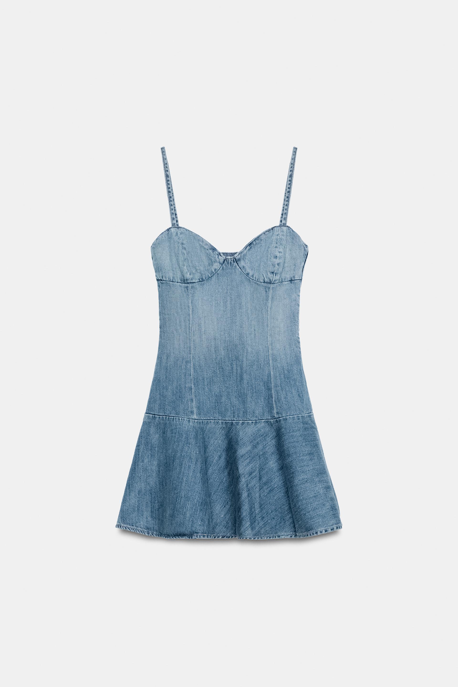TRF DENIM MINI DRESS by ZARA
